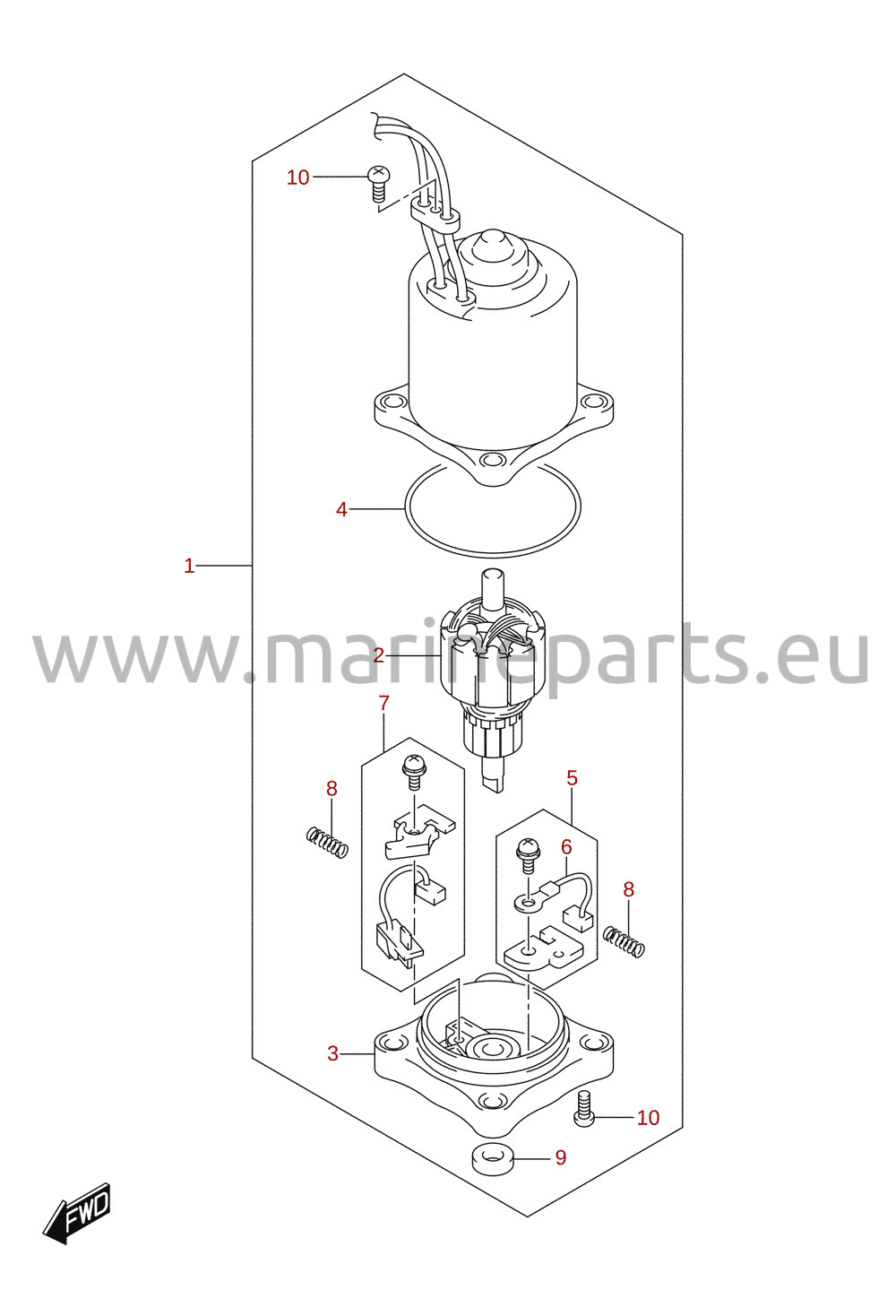 PTT motor (DF100AT, DF115AT, DF115AZ)
