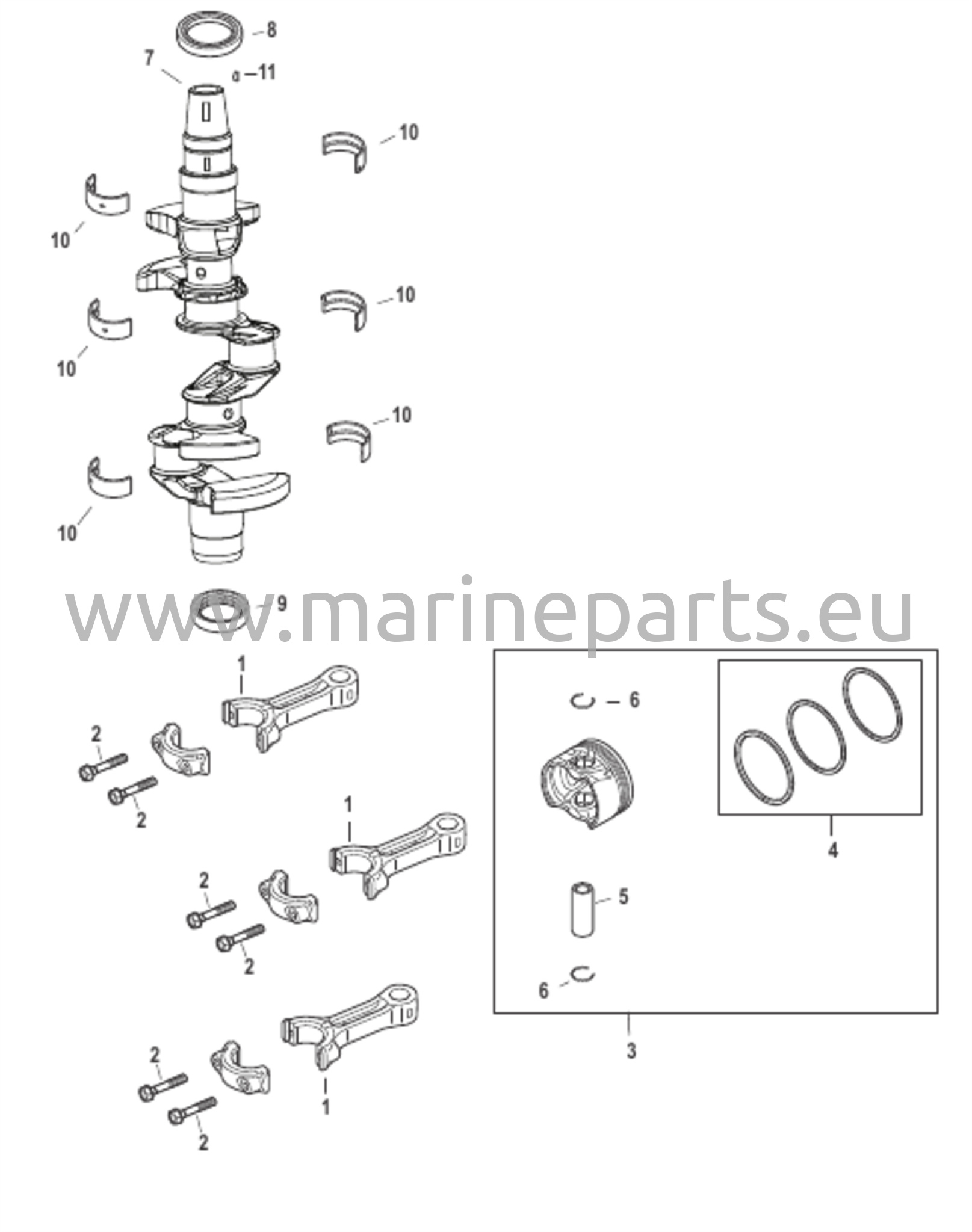 Kampiakseli, männät ja kiertokanget