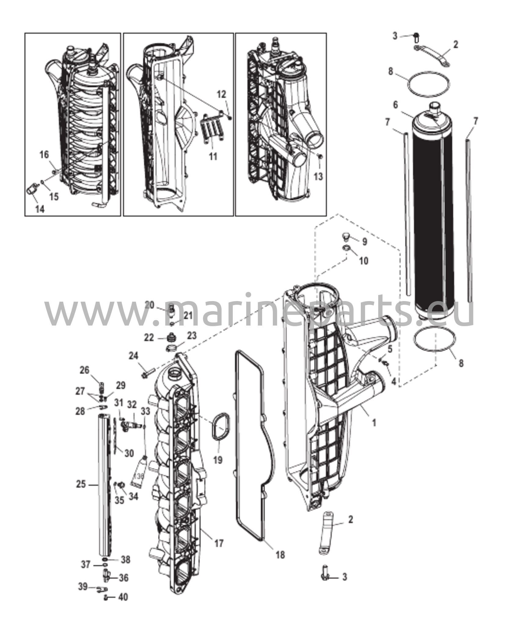 Latausjäähdytin/imusarja