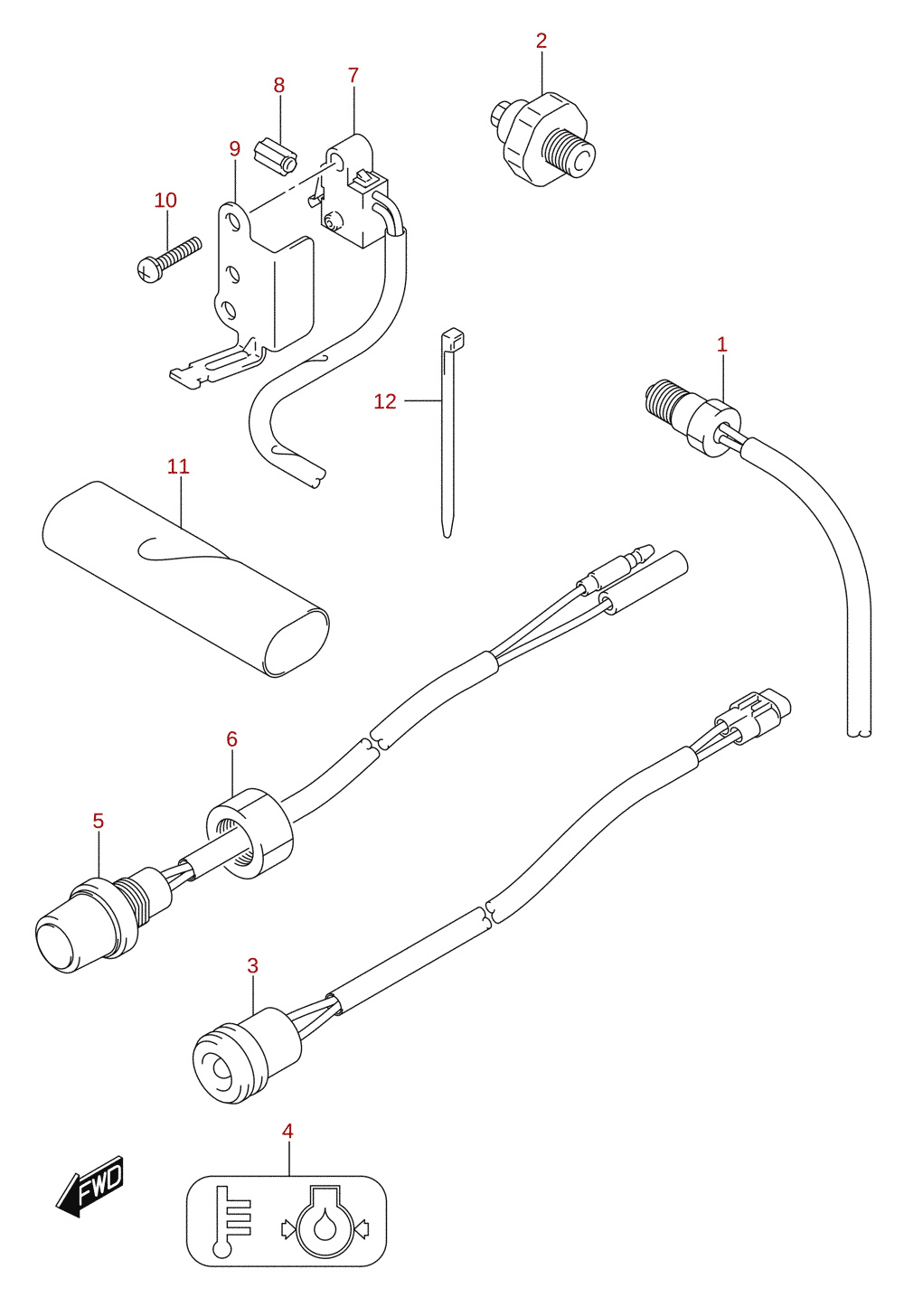 Capteur / interrupteur (DF8A, DF9.9A)