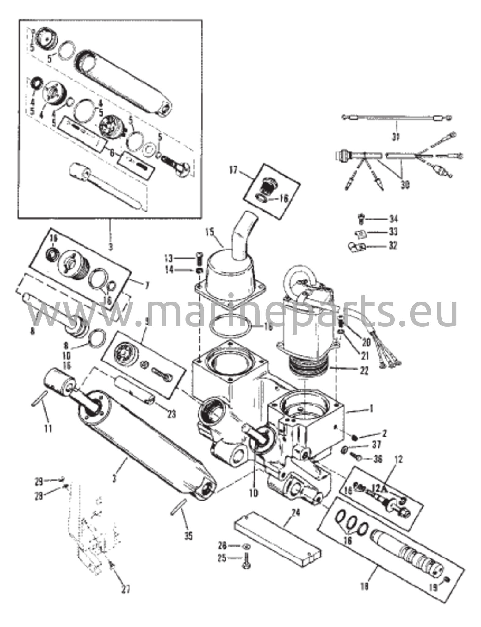 Voimansiirron trimmin osat