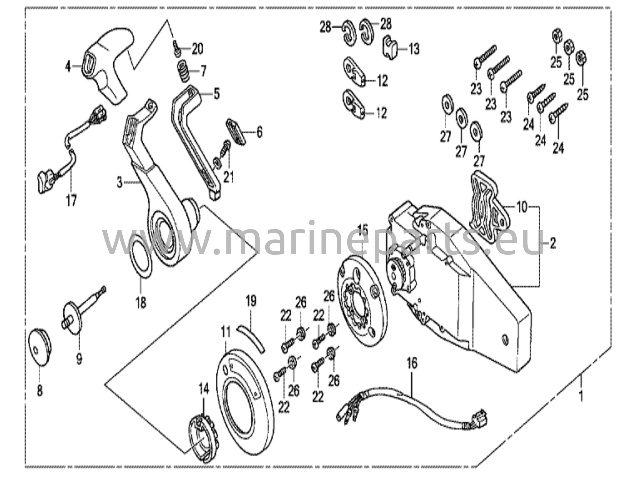 Kaukosäädin (Upotettava malli) (Oikea)