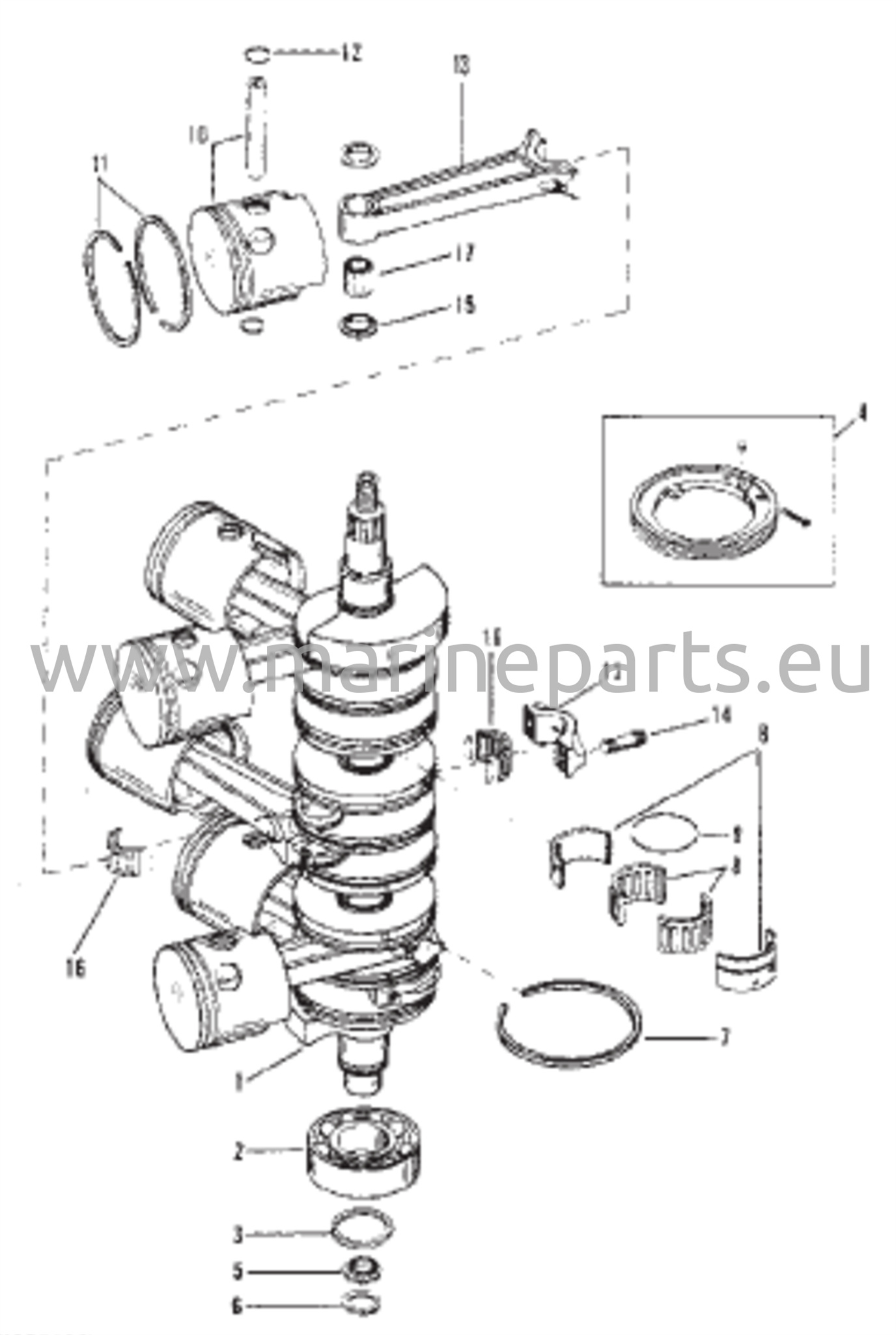 Kampiakseli, männät ja kiertokanget