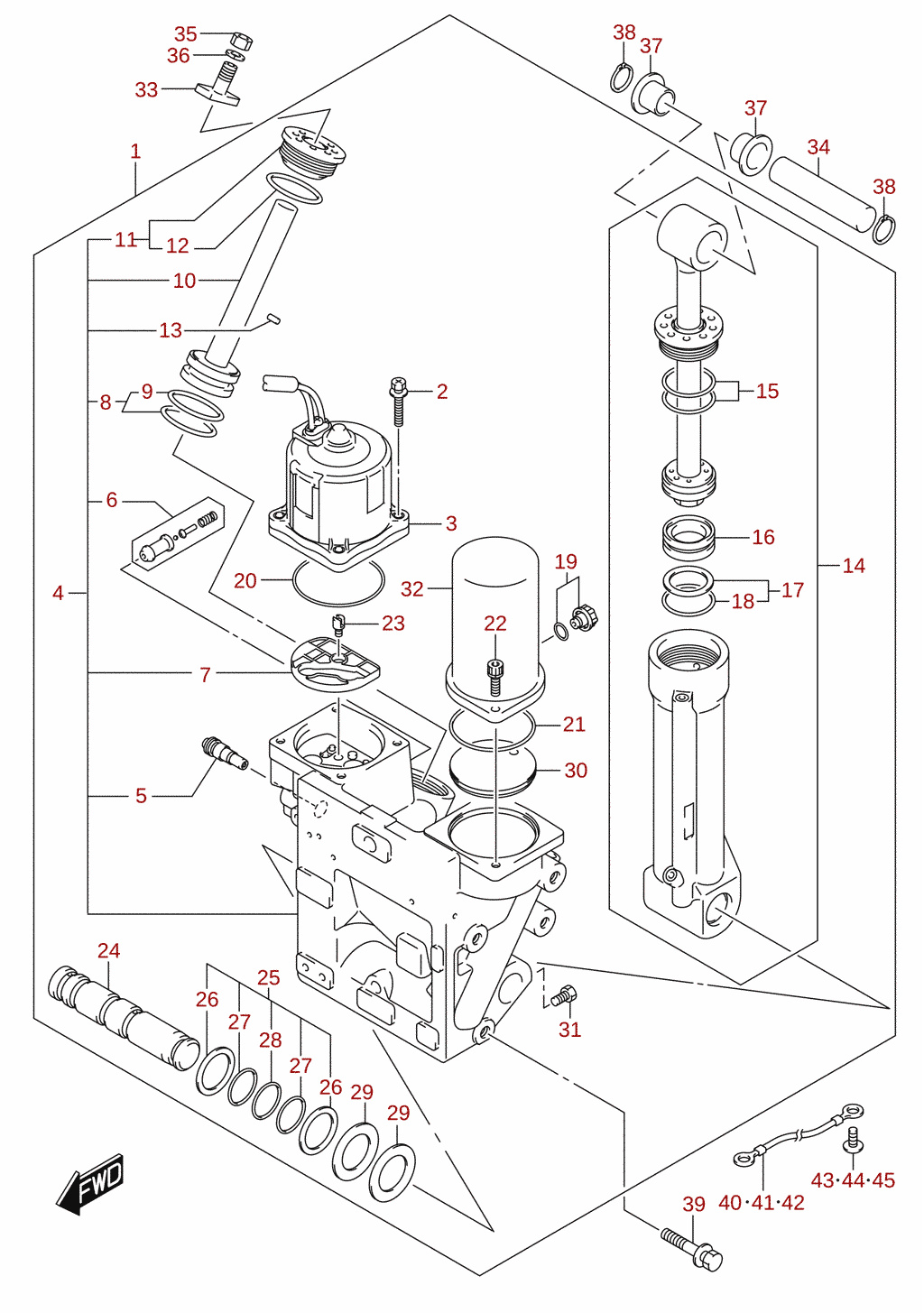 Trimcylinder (X/XX-transom) 2/2