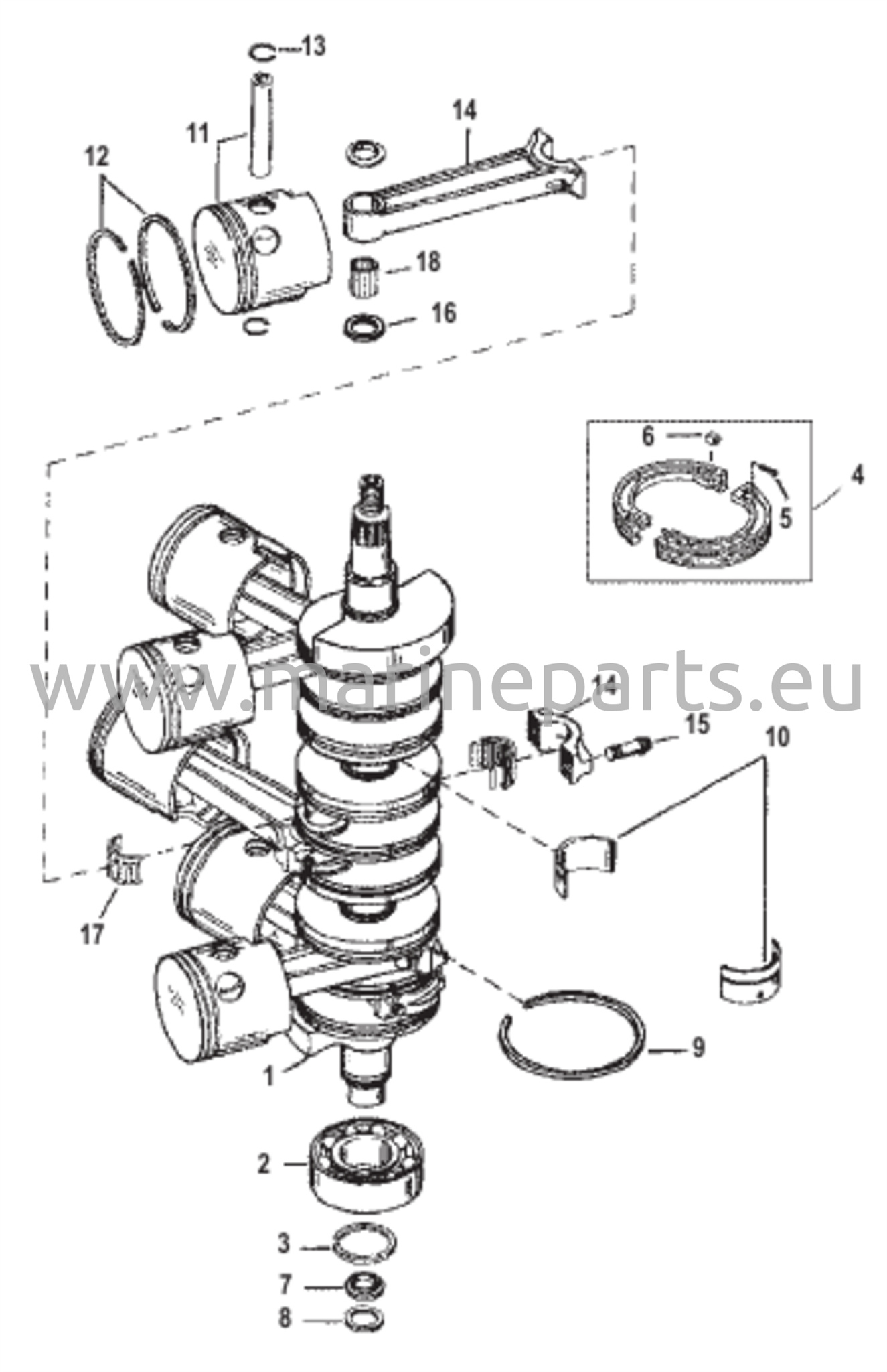 Kampiakseli (Varren taontaosan numero on 636-8118)