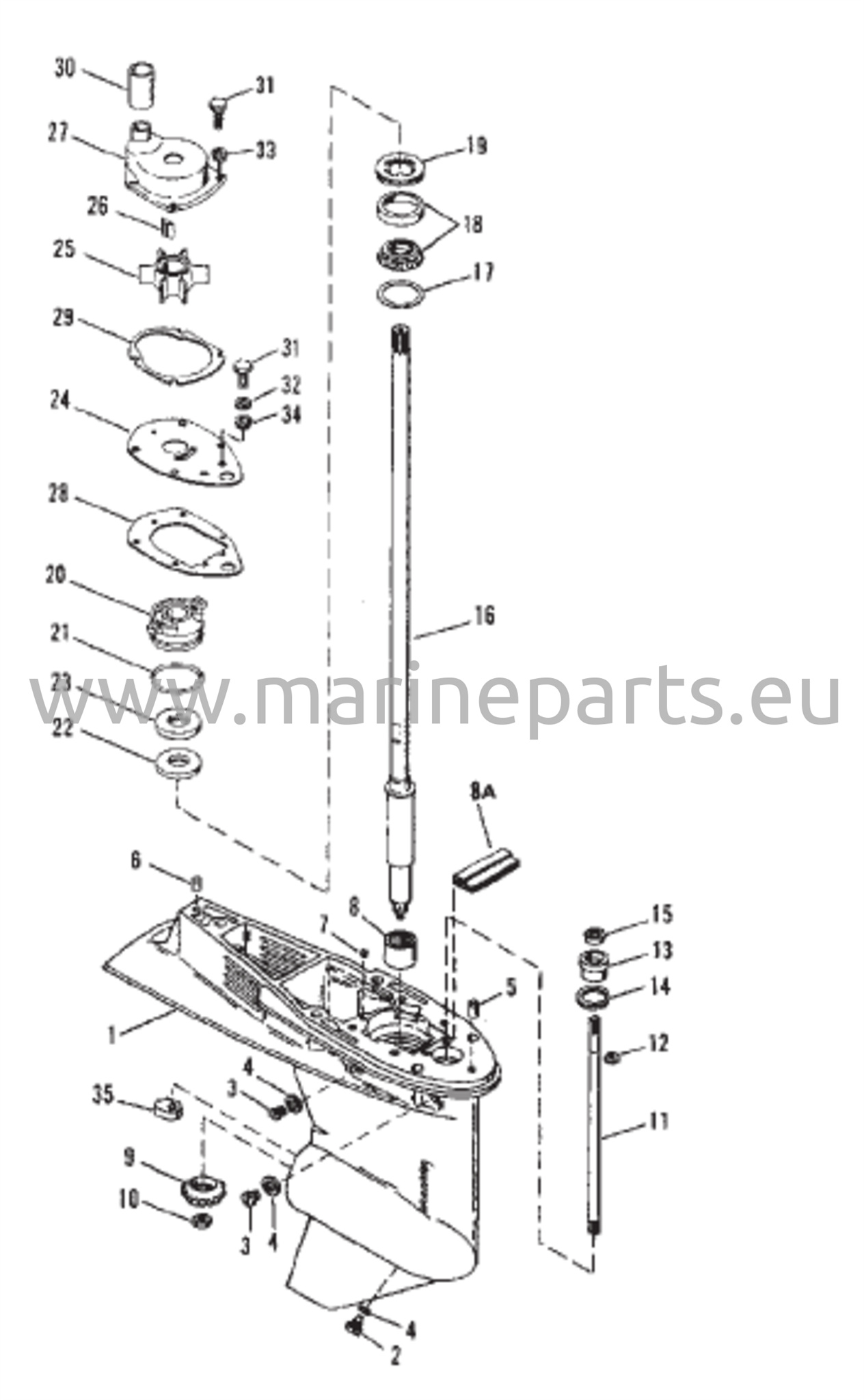 Vaihteiston kotelo (voimansiirtoakseli)