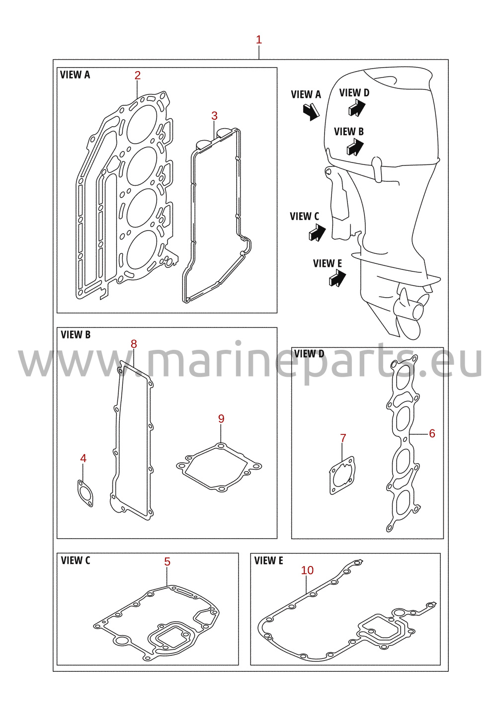 Gasket set (optional)