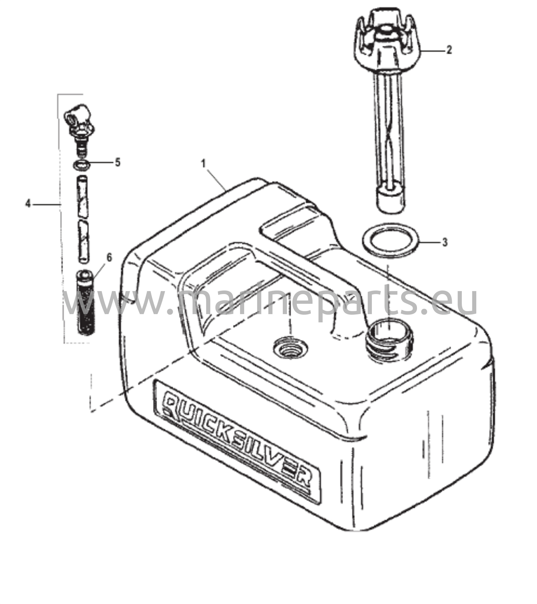 Kütusepaagi komplekt (plastik - 3,2 galloni)