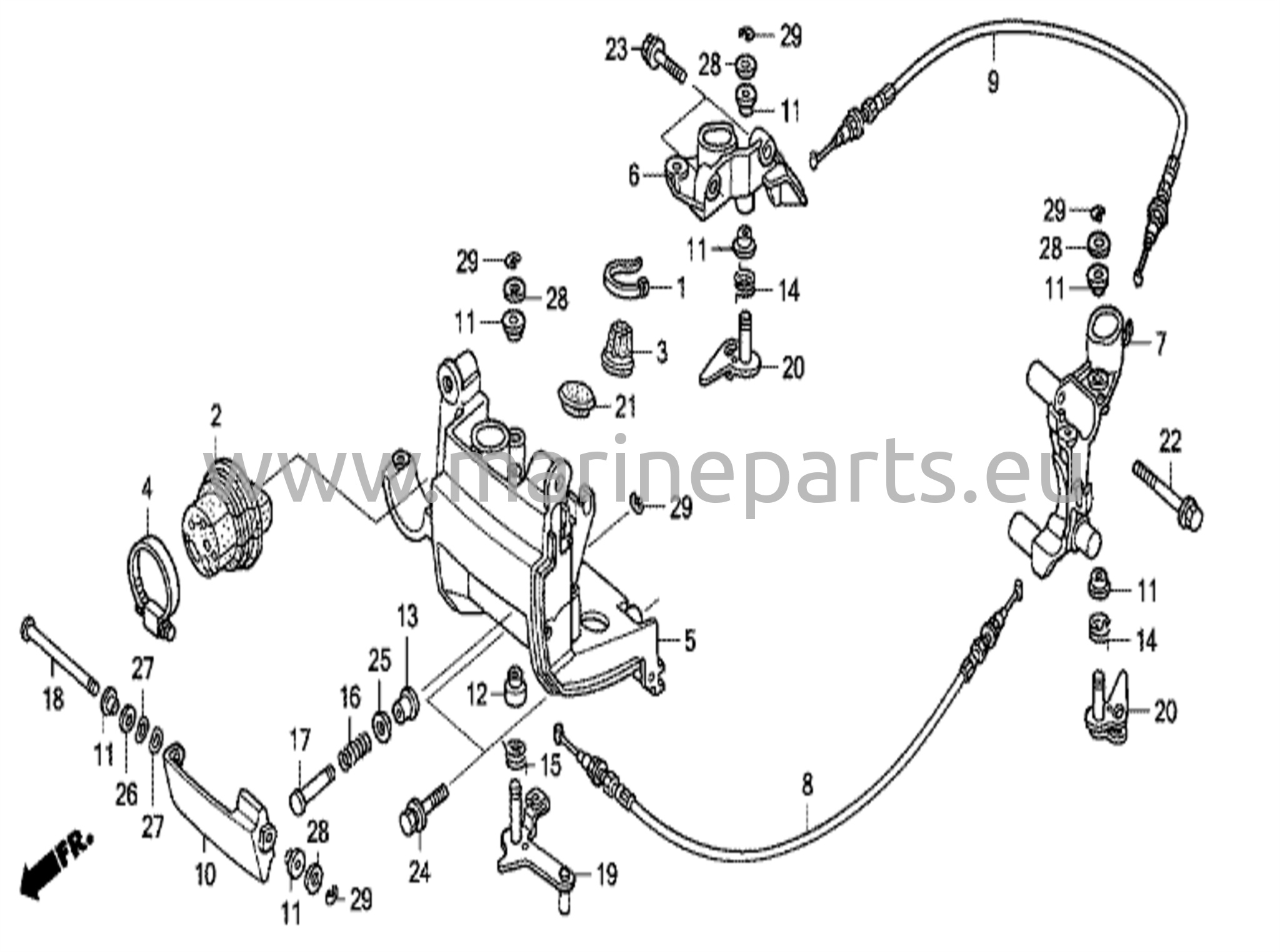 Etukannen tuki/etulukko