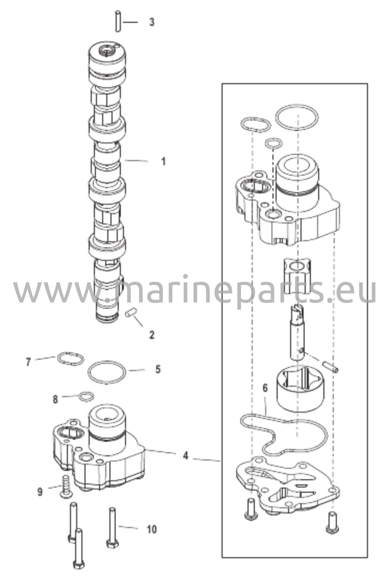 Nokanakseli/Öljypumppu