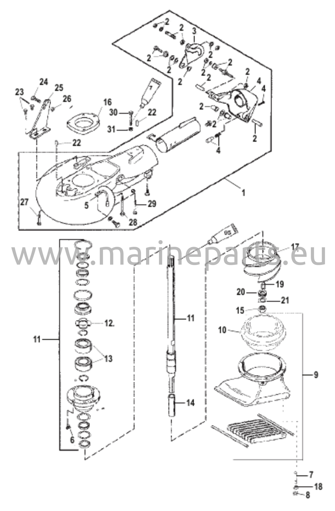 Suuttimipumpun kokoonpano