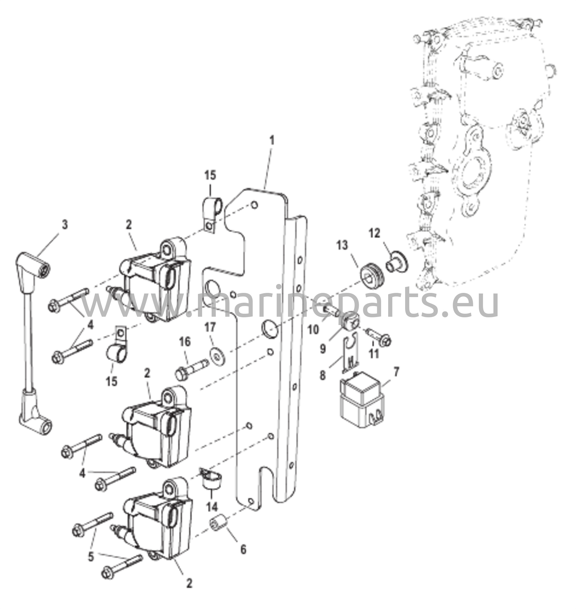Sytytyspuola 1C104334/0P560350 ja uudemmat