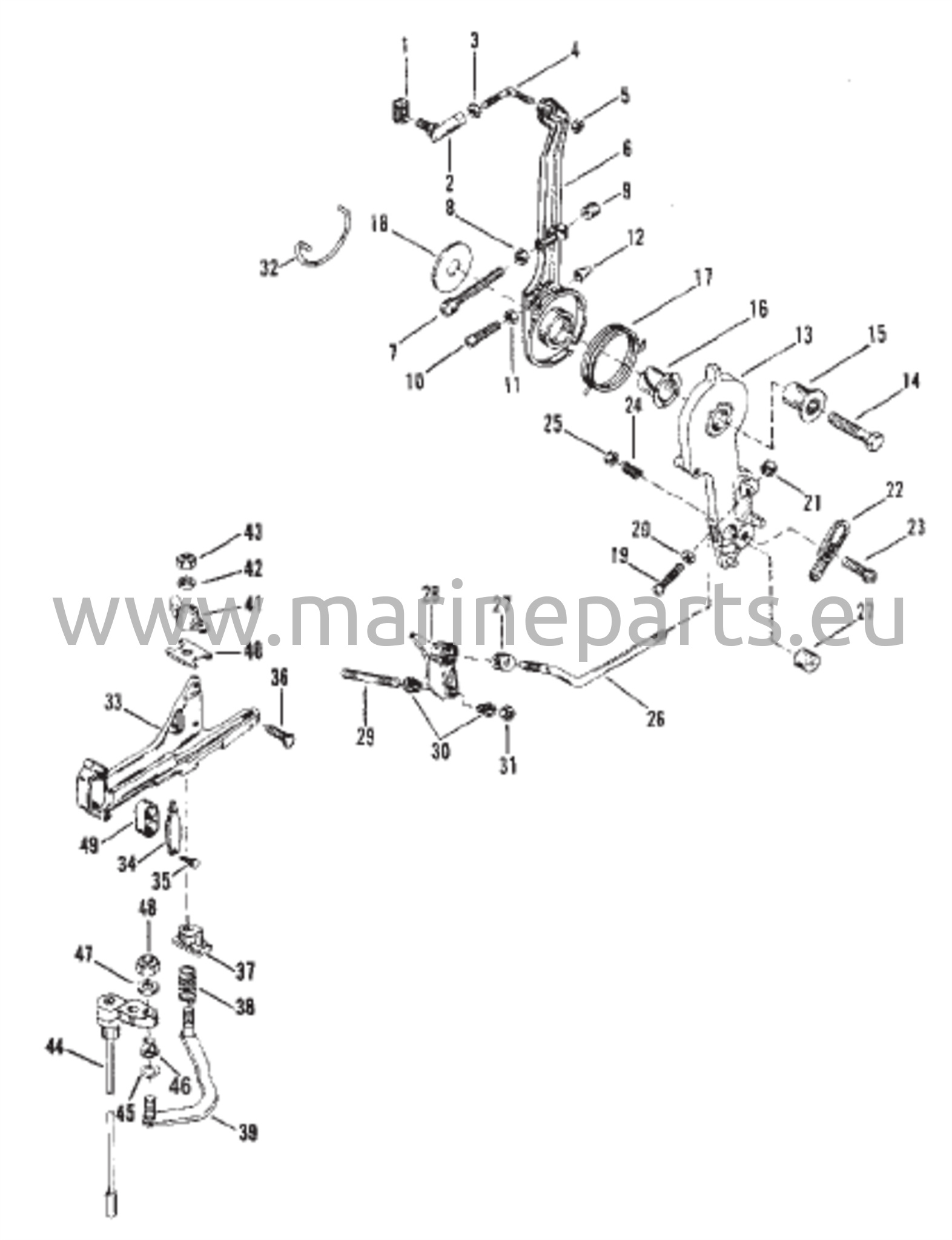 Throttle Lever and Shift Shaft 