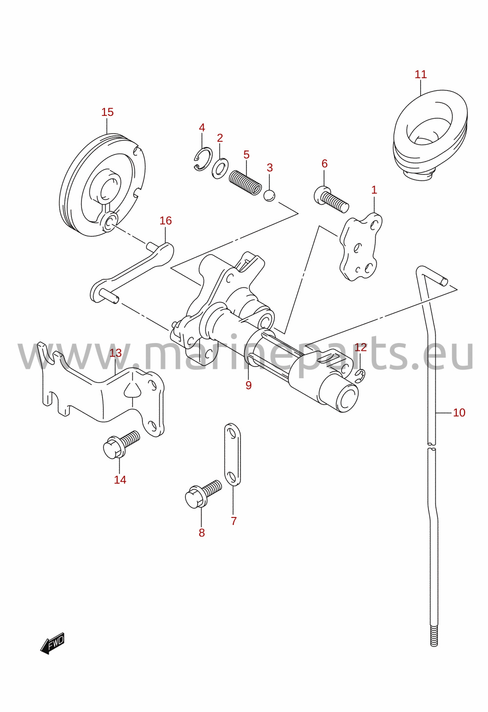 Clutch rod (DF8A, DF9.9A)