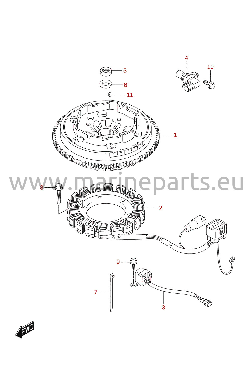 Magnet / generator (E-starter)