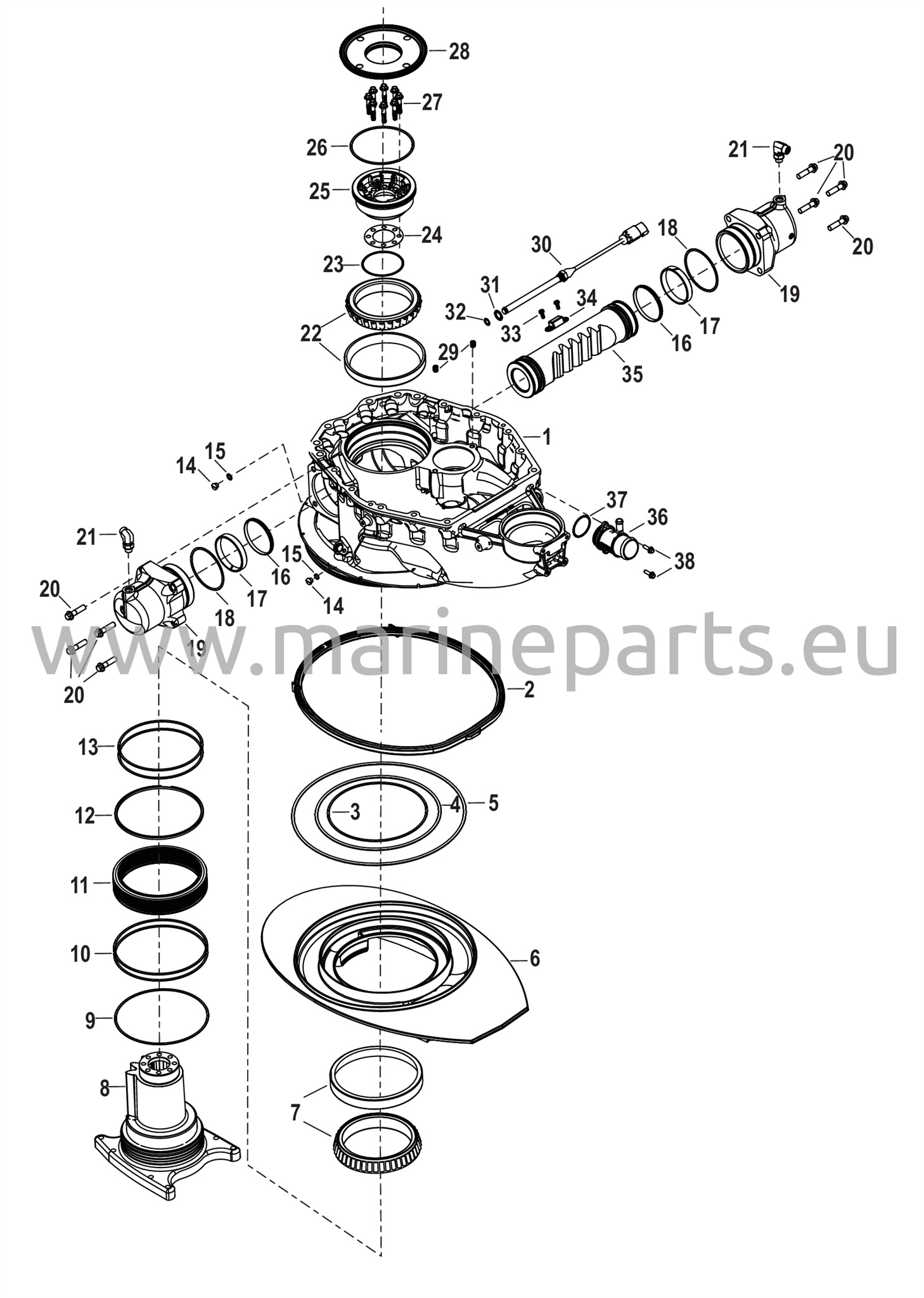 Ohjaustehostimen toimilaitteiston kokoonpano