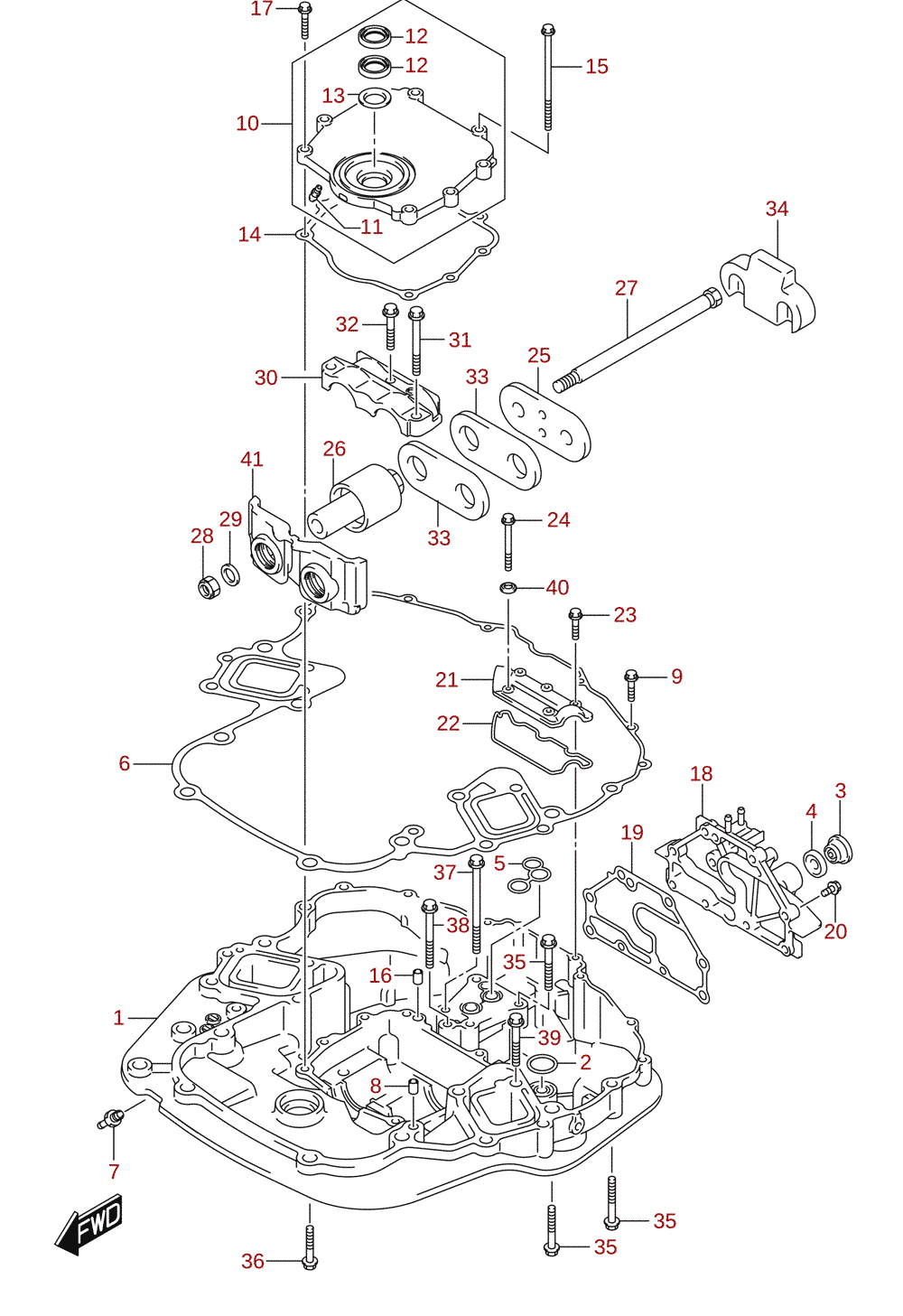 Držač motora (DF200Z, DF225T, DF225Z, DF250T, DF250Z)