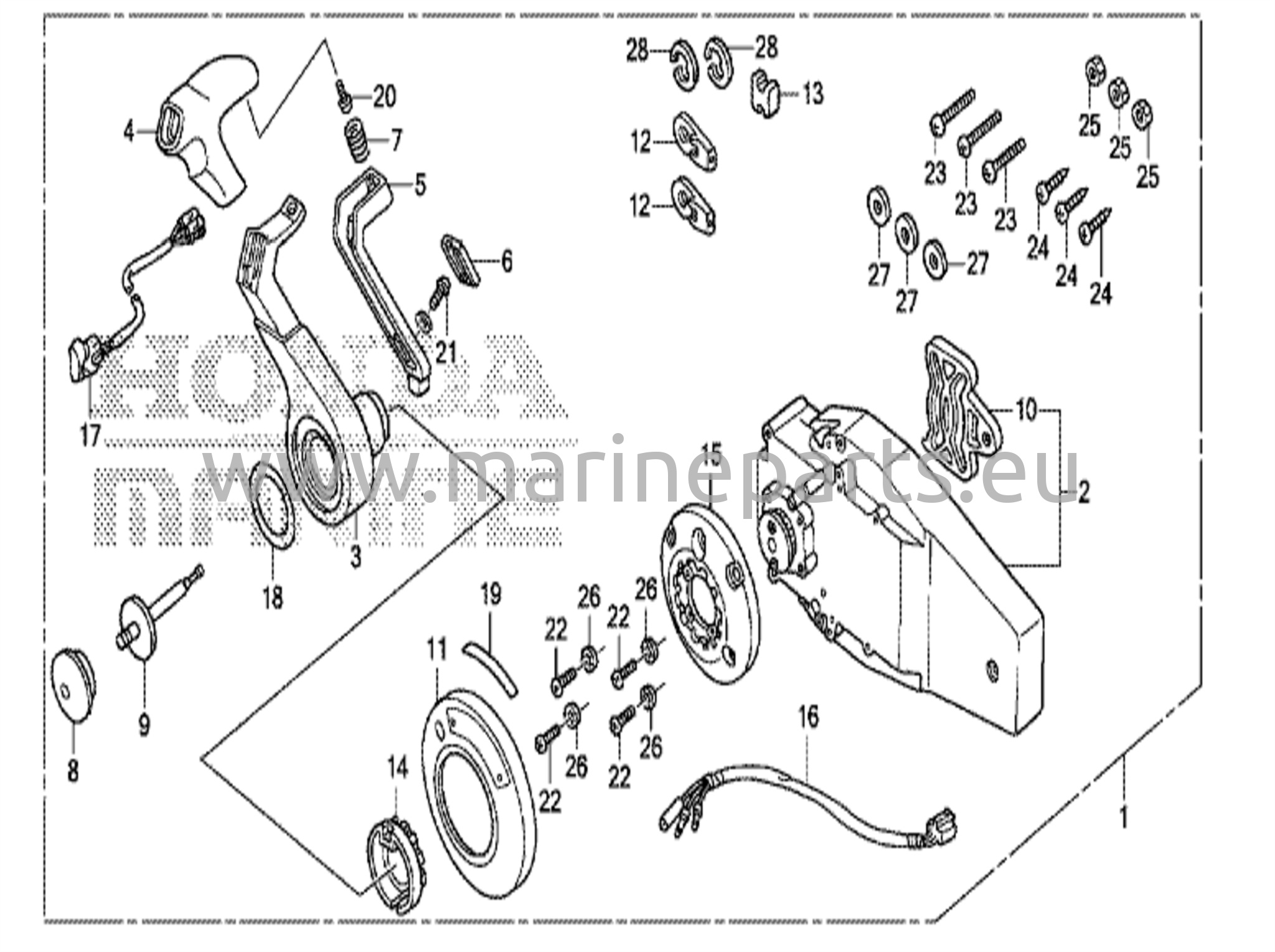 Kaukosäätölaatikko (uppoasennustyyppi) (oikea)