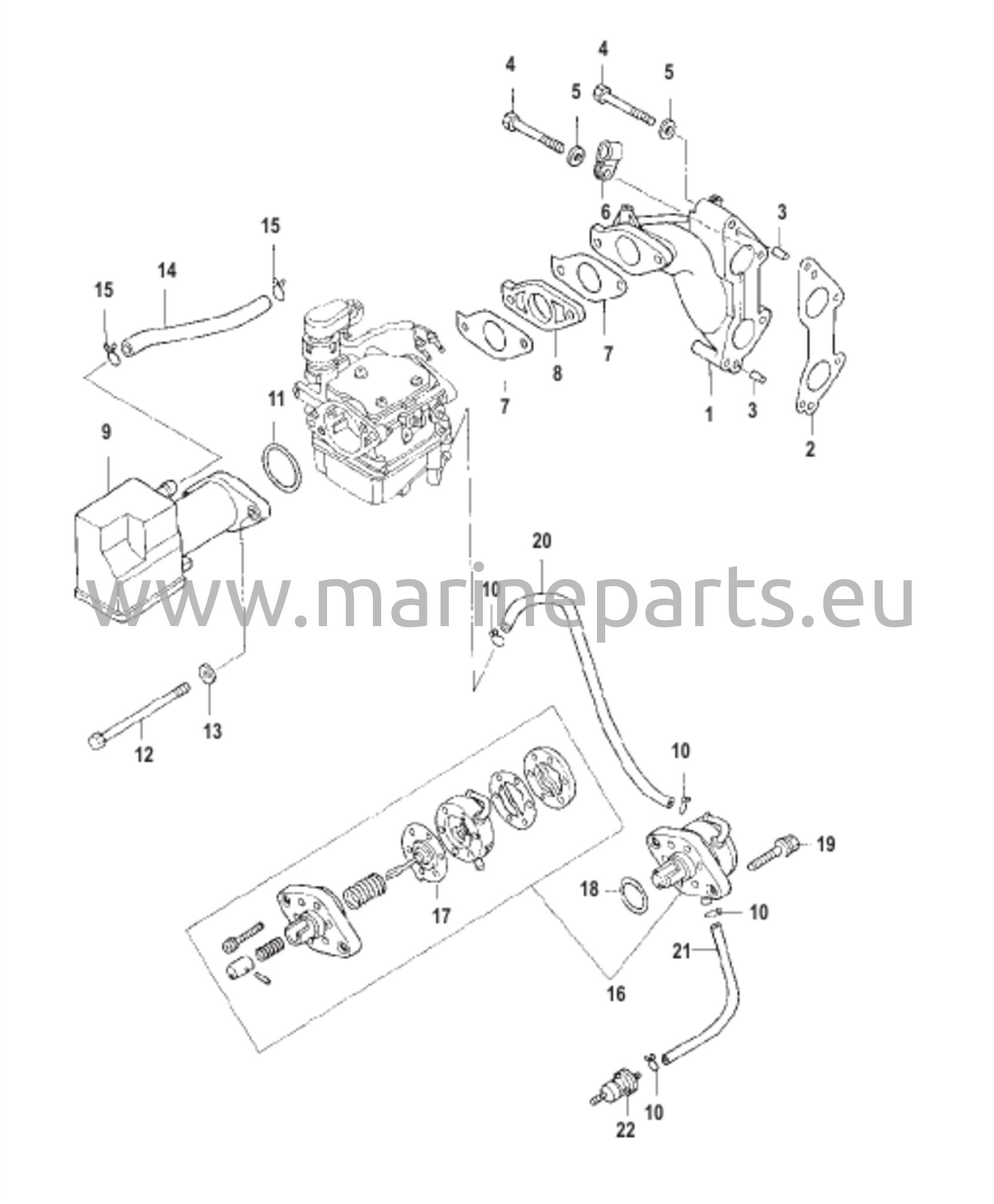 Imusarja ja polttoainepumppu