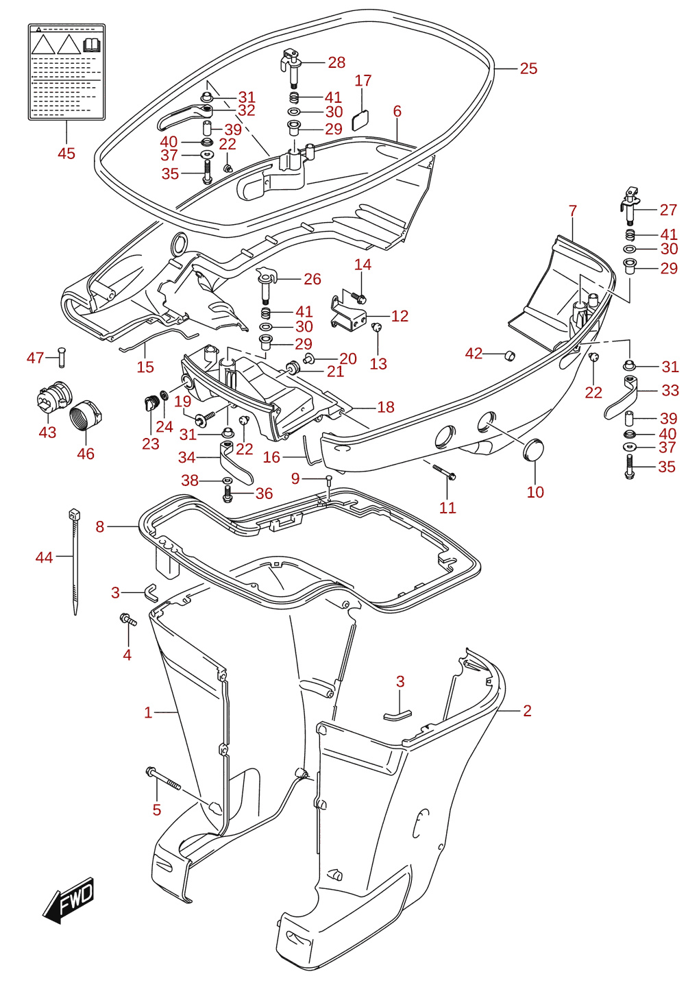 Capot latéral (X/XX-transom)