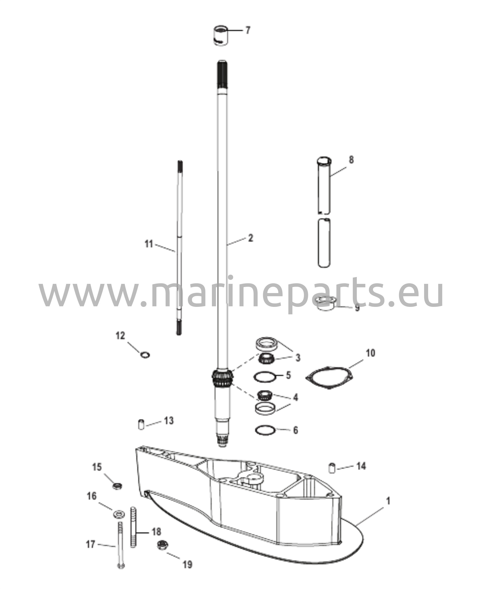 Voimansiirron kotelon jatkosarja SeaPro (3B111734 ja sitä vanhemmat)