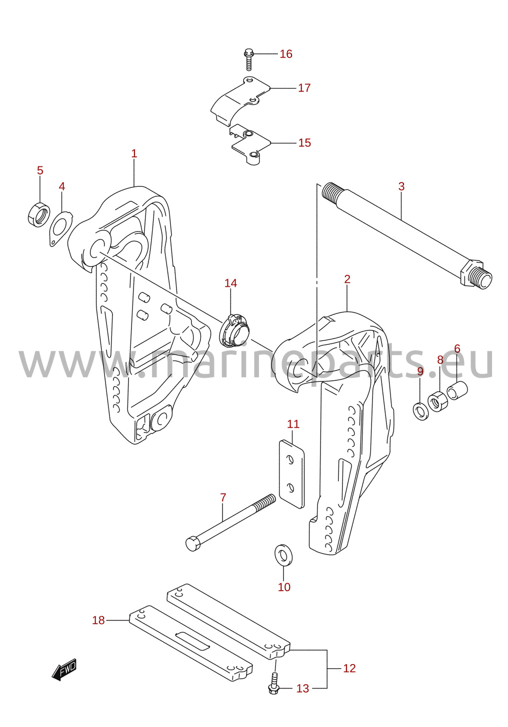 Clamp bracket (DF200T)