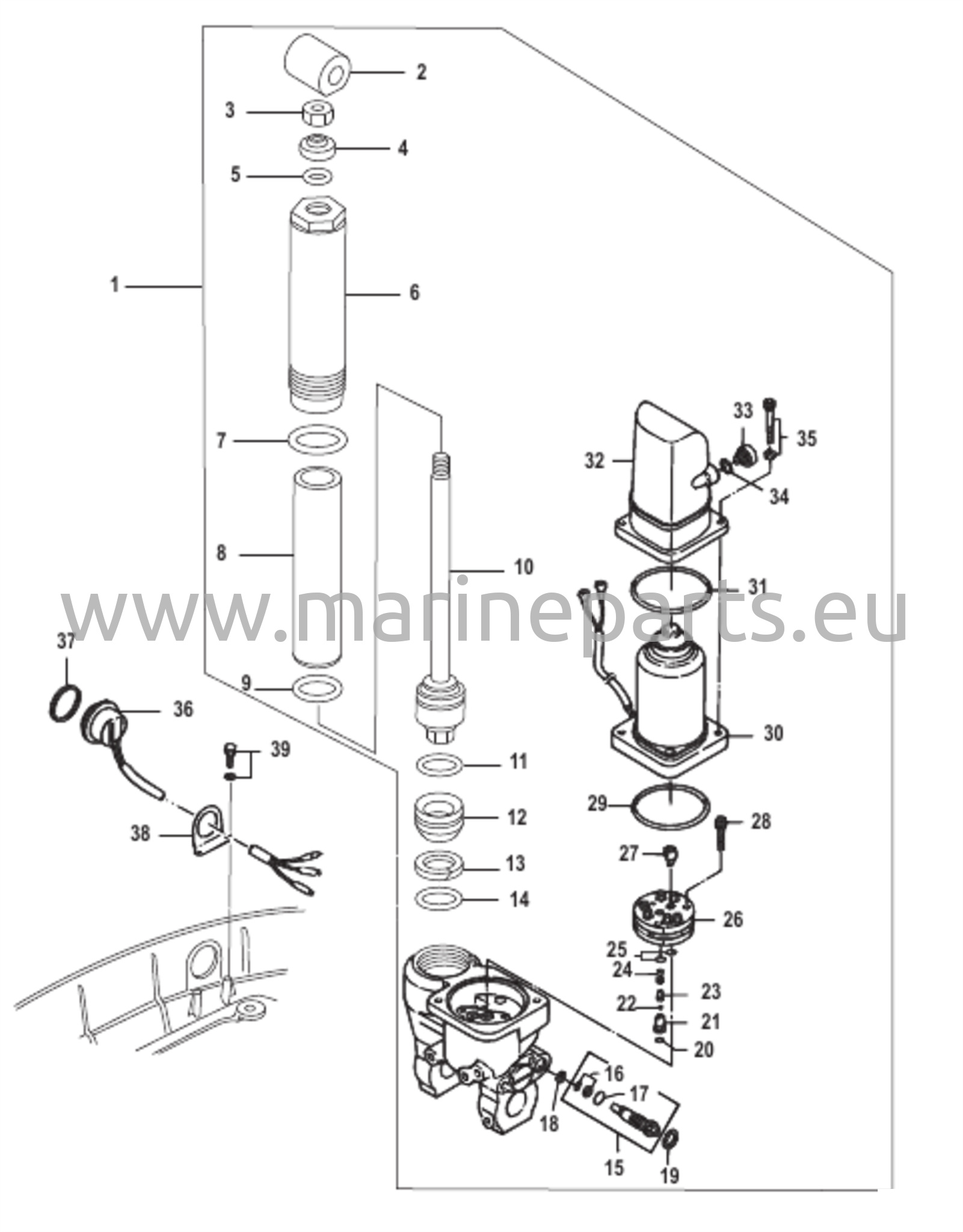 Voimanostin/Kallistuksen osat