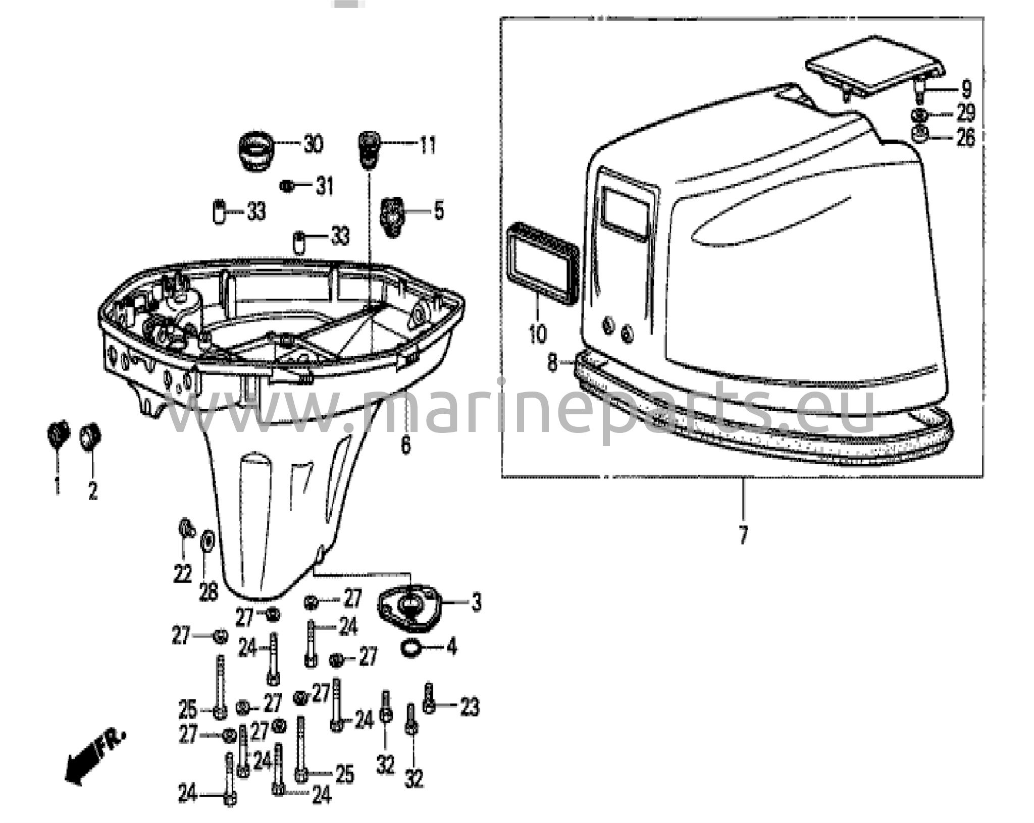 Oljeuppsamlare och motorlock