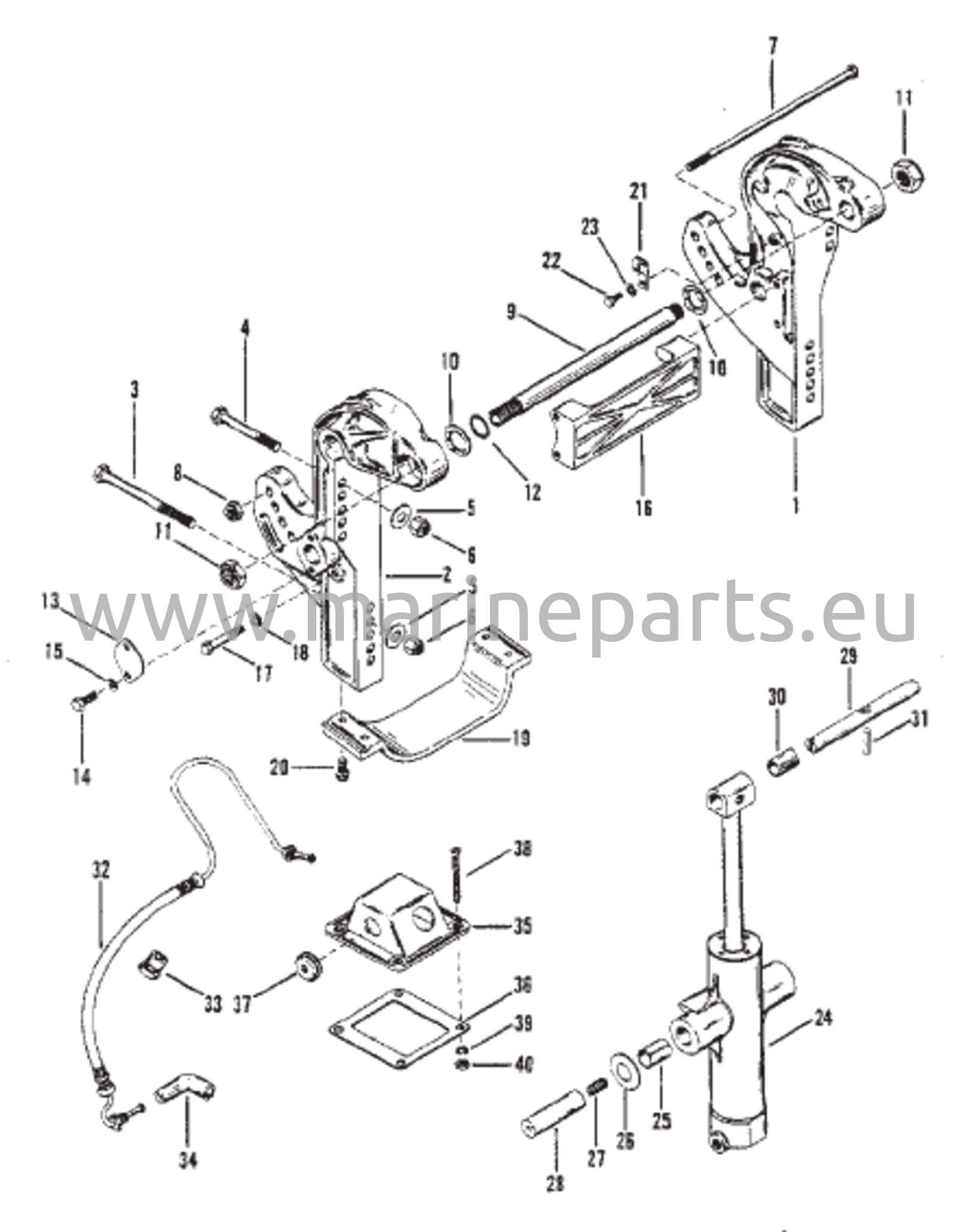 Transom Bracket (S/N-ME-5503247/MA-5600162 thru 6616990) 