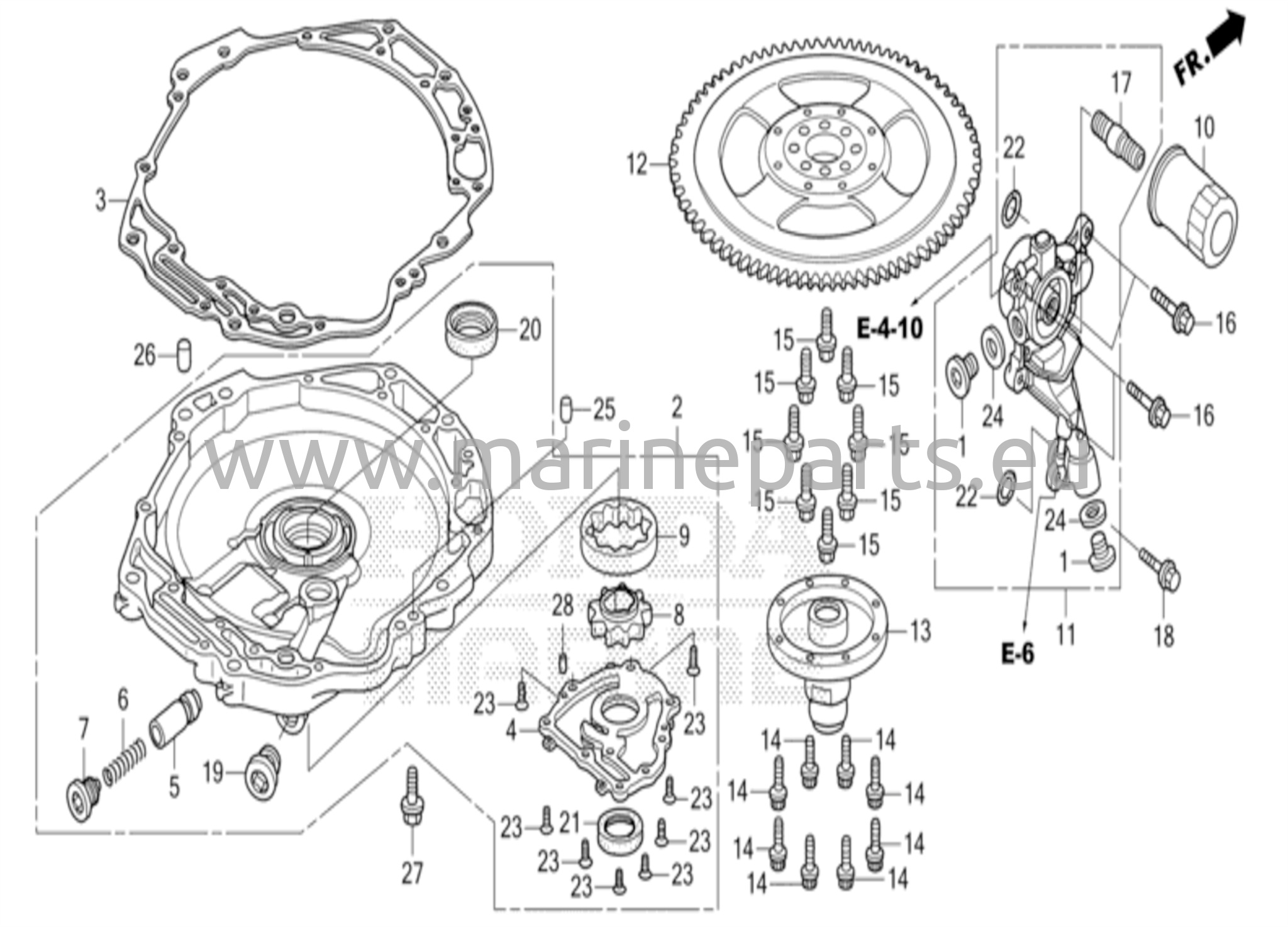 Öljypumppu/pyörivä levy