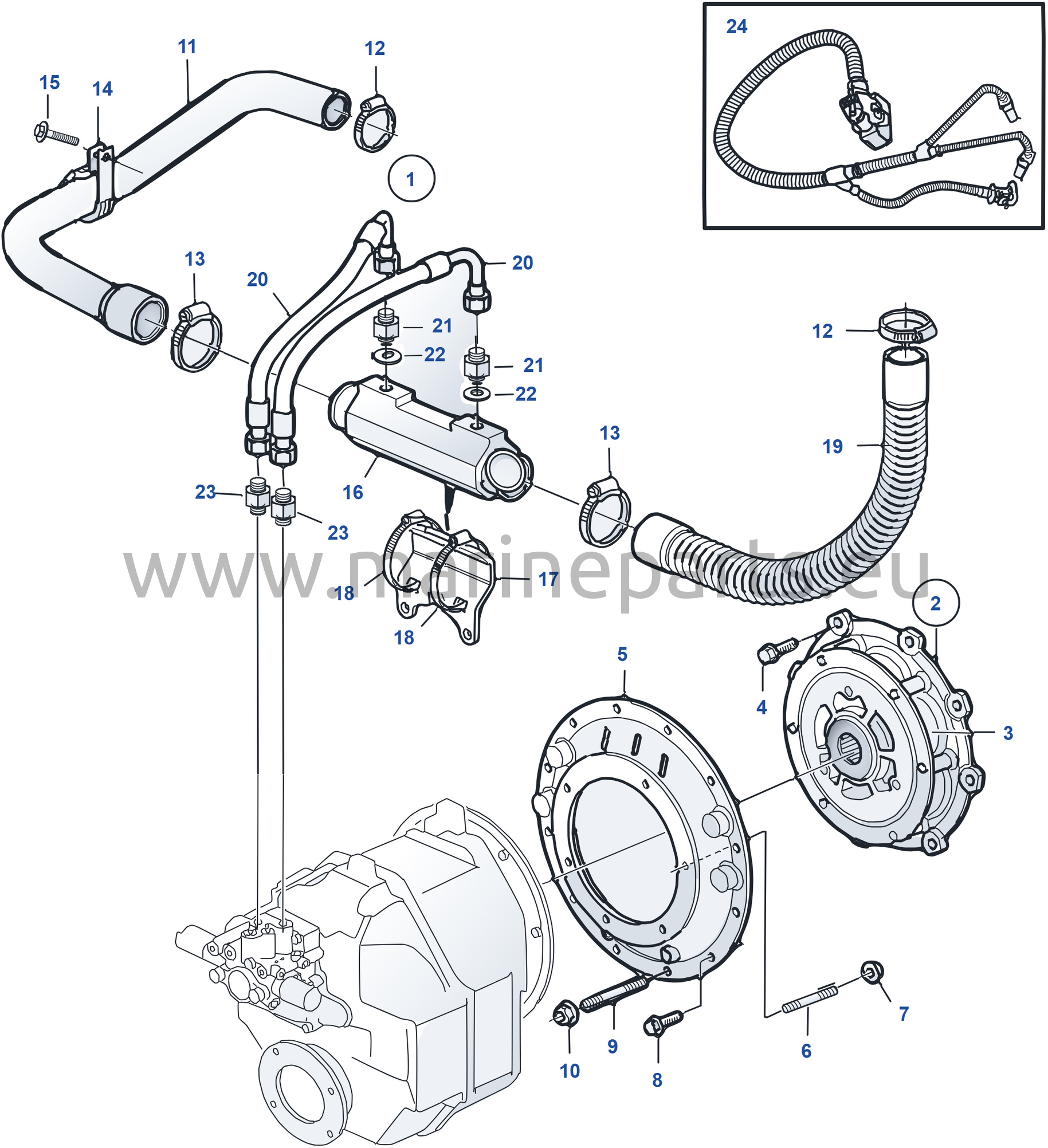 Anslutningssats backslag HS63AE