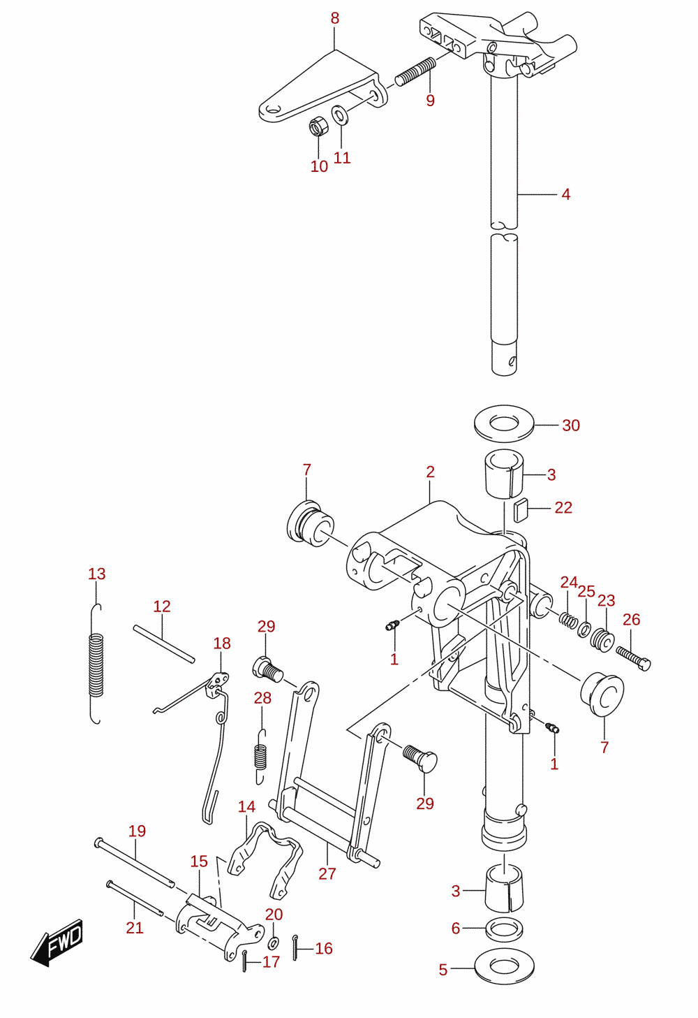 Swivel bracket (DF8AR, DF9.9AR)