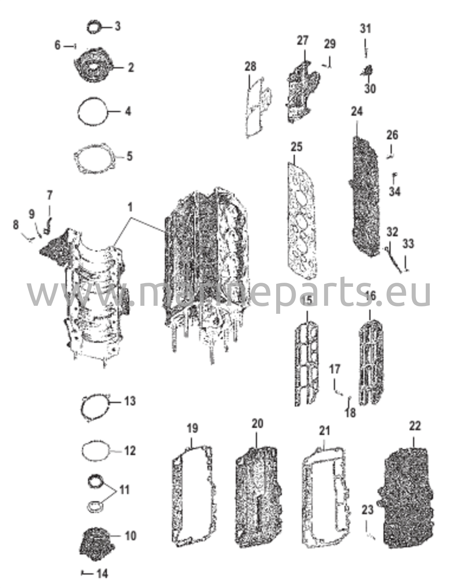 Päätulpat, jakotukki ja pakoputken suojus