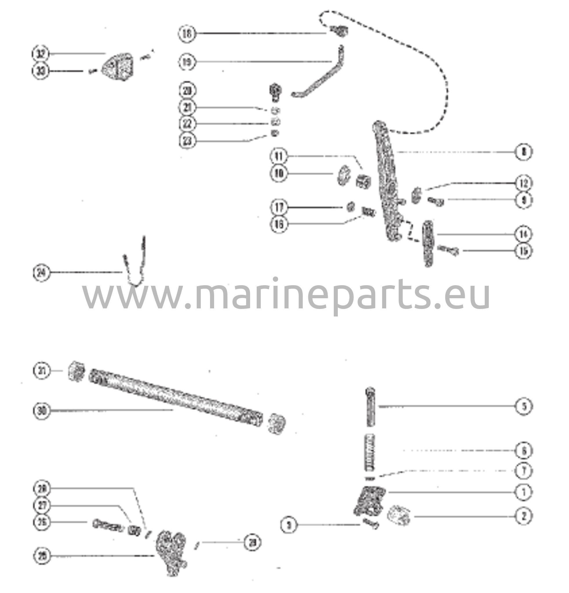 Kaukosäätimen kiinnityskomponentit (sähköiset)