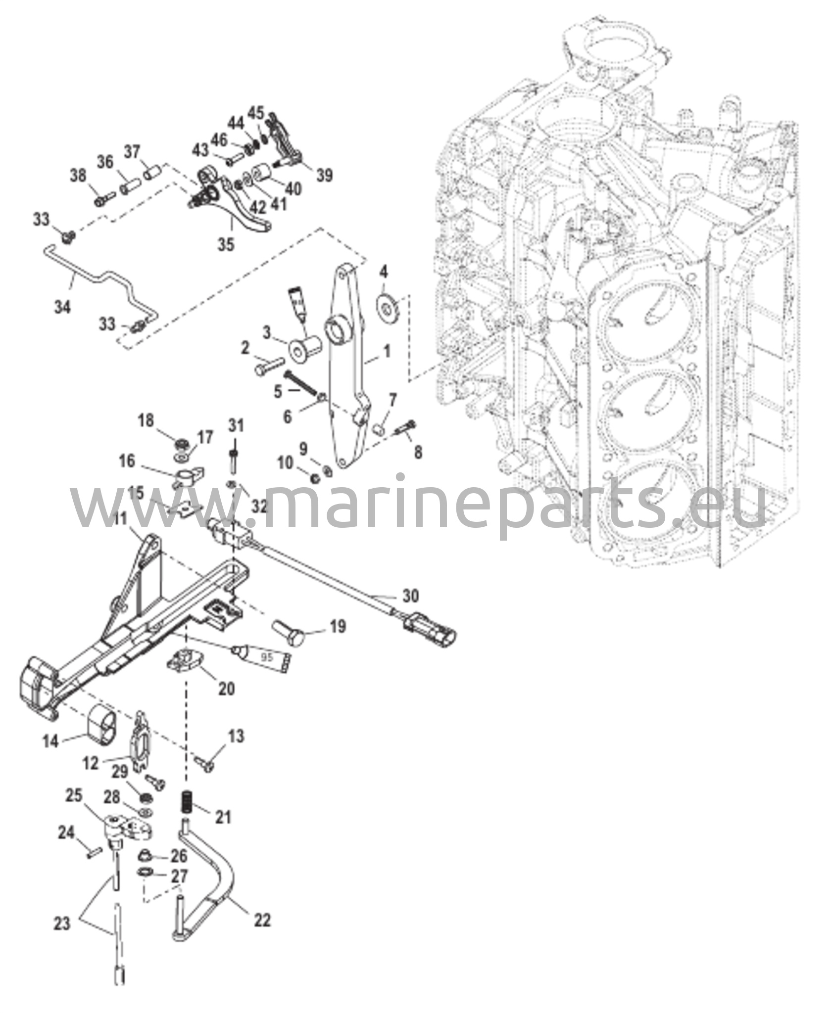 Throttle Lever and Shift Shaft 