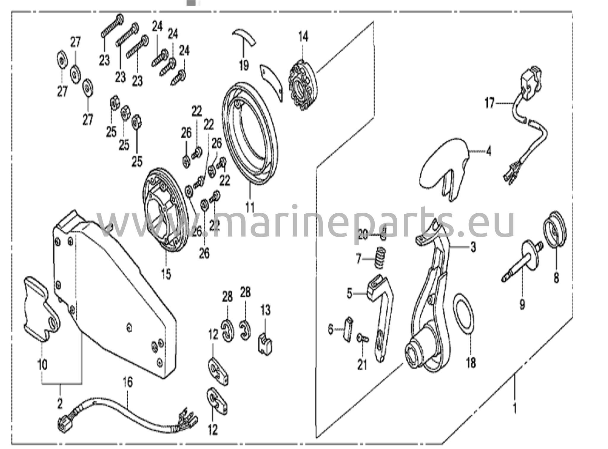 Fjärrkontroll (infälld typ) (vänster)