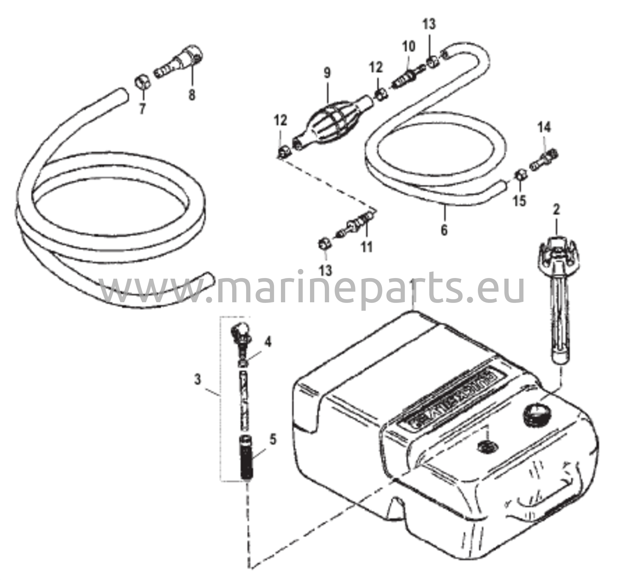 Polttoainesäiliö (muovi - 6,6 gallonaa)