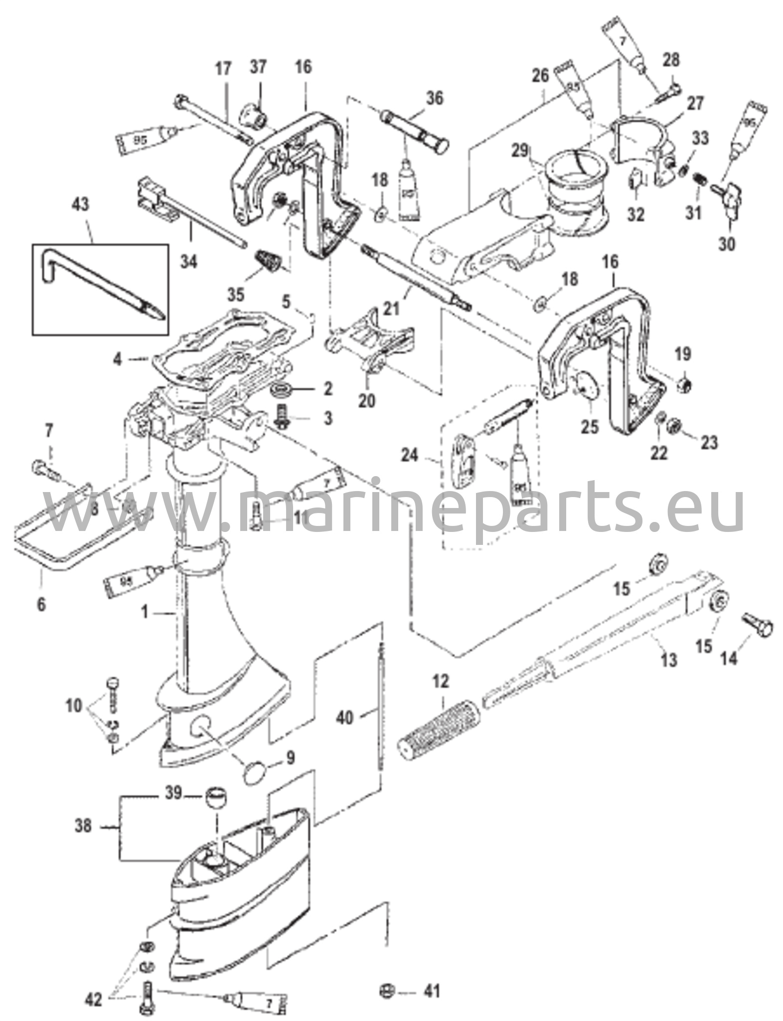 Driveshaft Housing and Clamp Brackets 