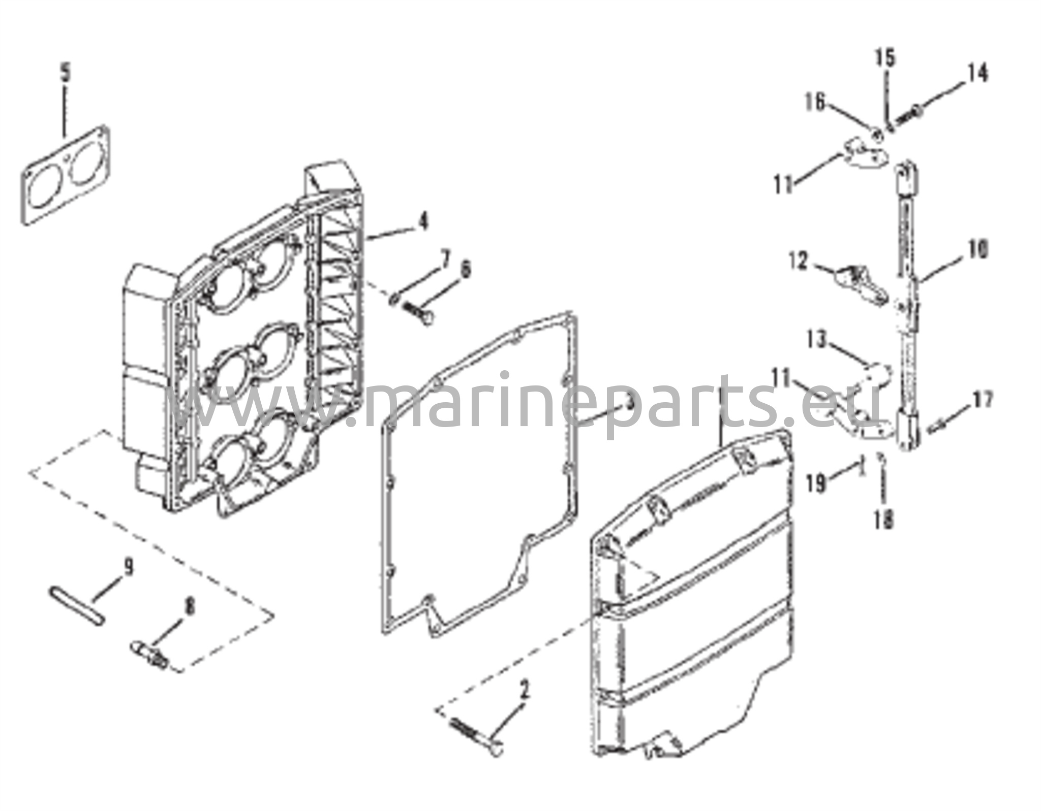 Kurkkuventtiilin levy ja kaasuvivut (sarjanumero C239553 ja siitä eteenpäin)