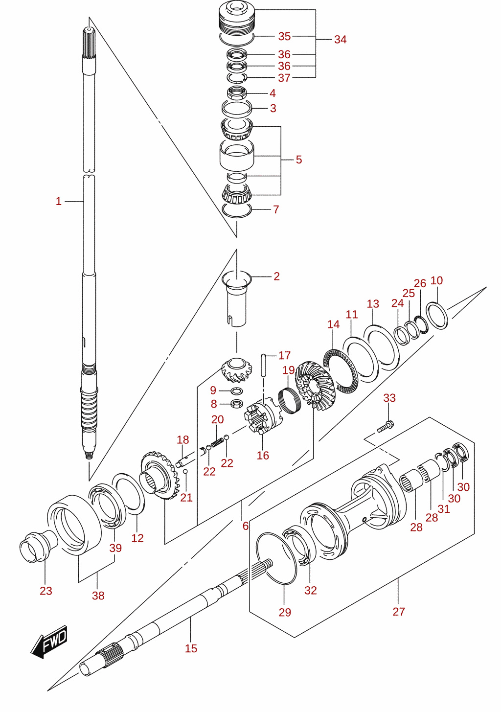 Transmission (DF150AZ, DF175AZ, DF200AZ)