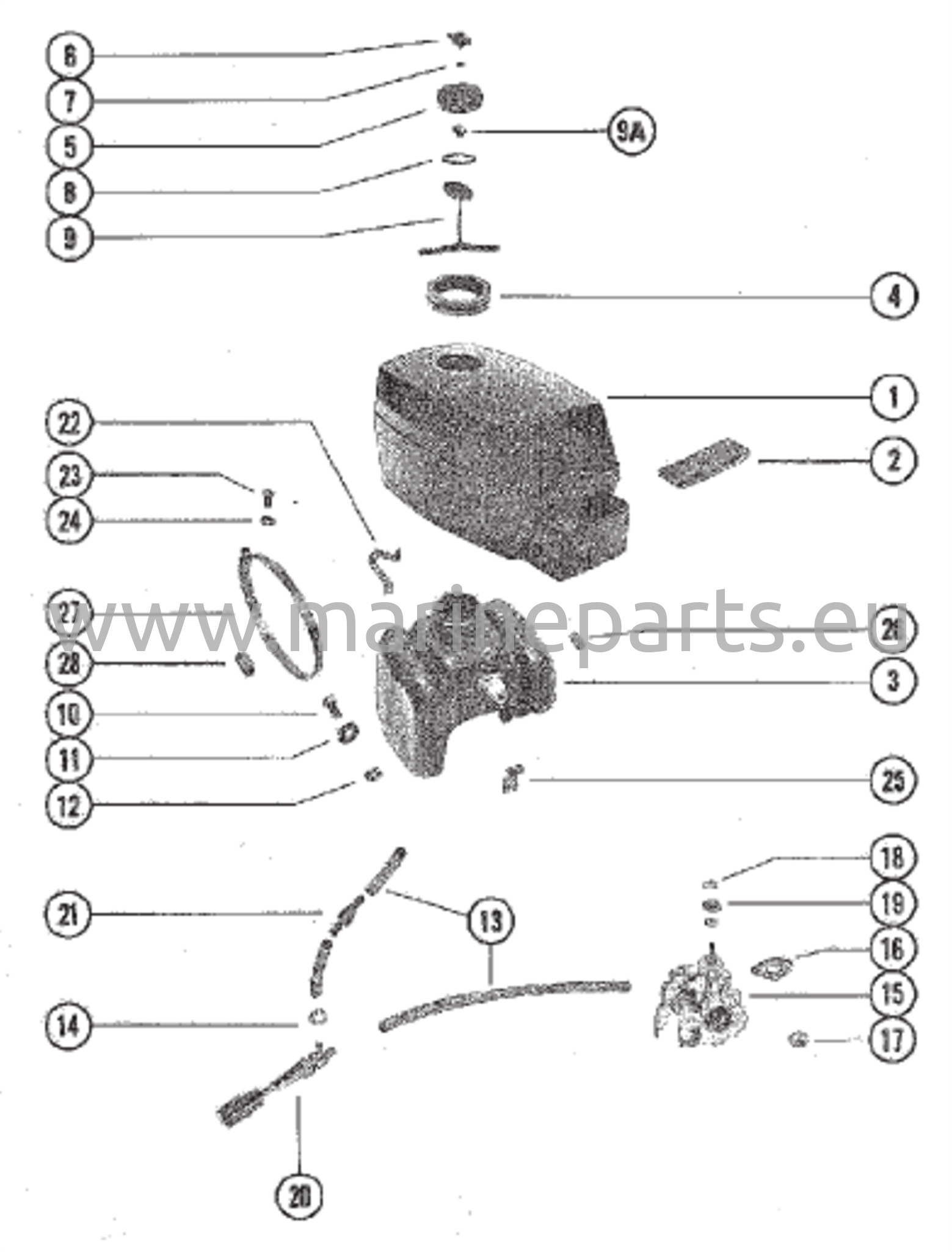 Top Cowl, Fuel Tank and Carburetor