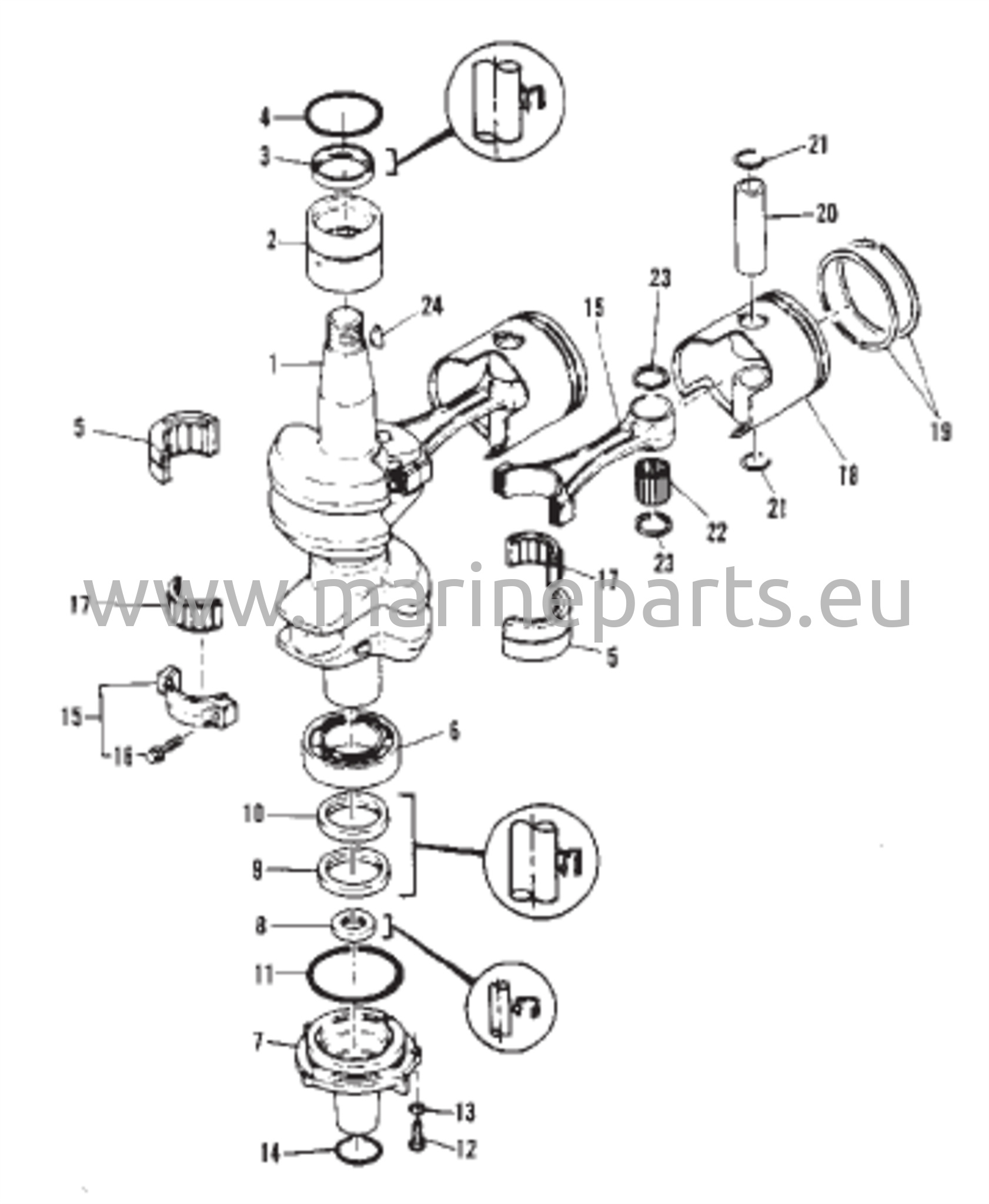 Kampiakseli ja mäntä