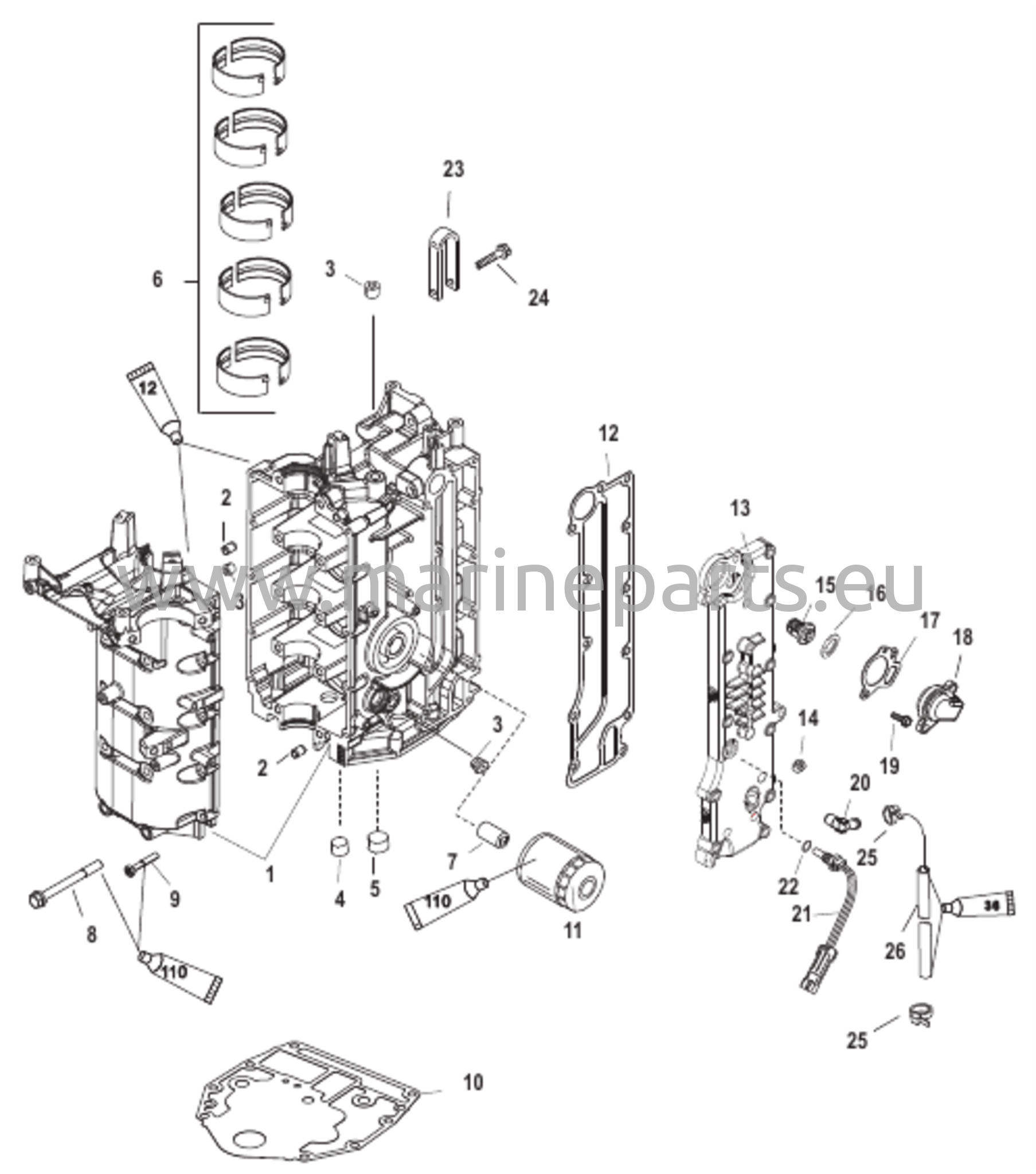 Sylinterilohko ja kampikammio