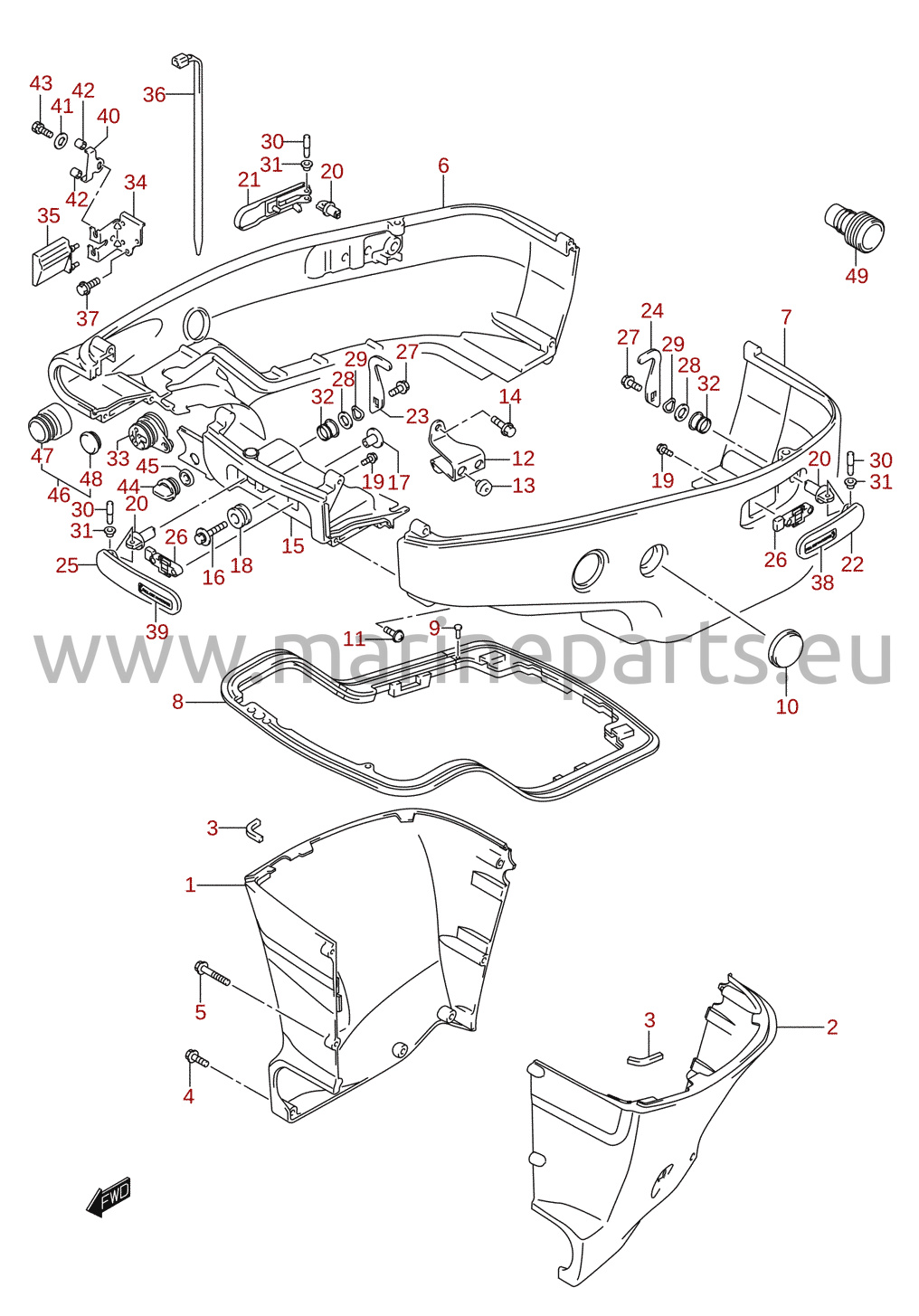 Side cover (DF200T)