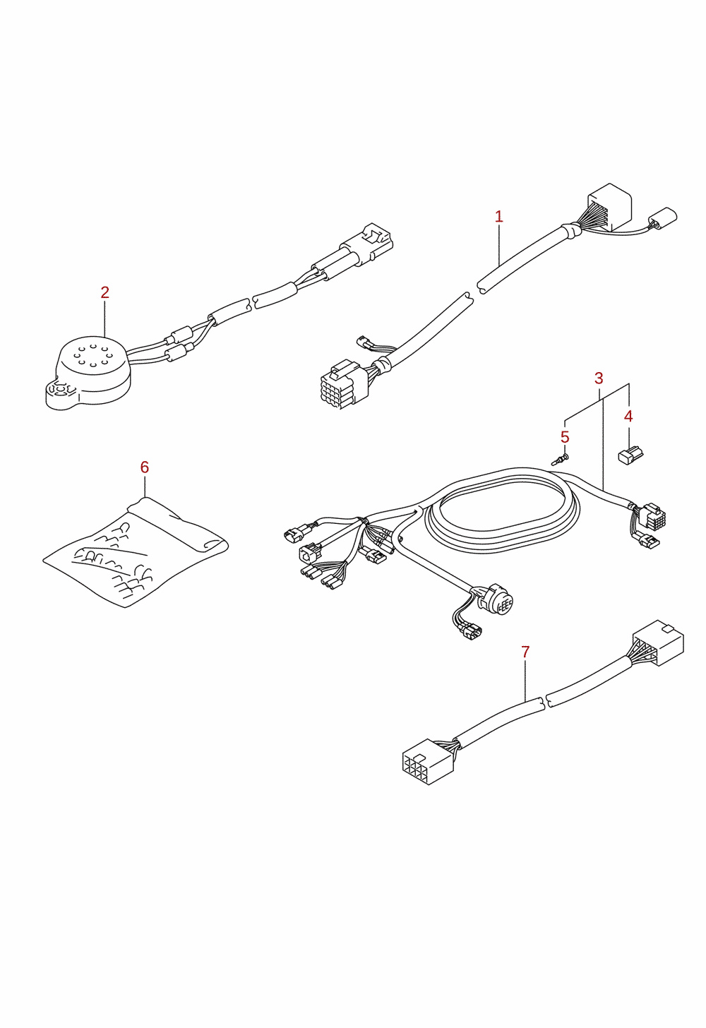 Kabelstam (2023) (DF70A, DF75A, DF90A) (tillval)