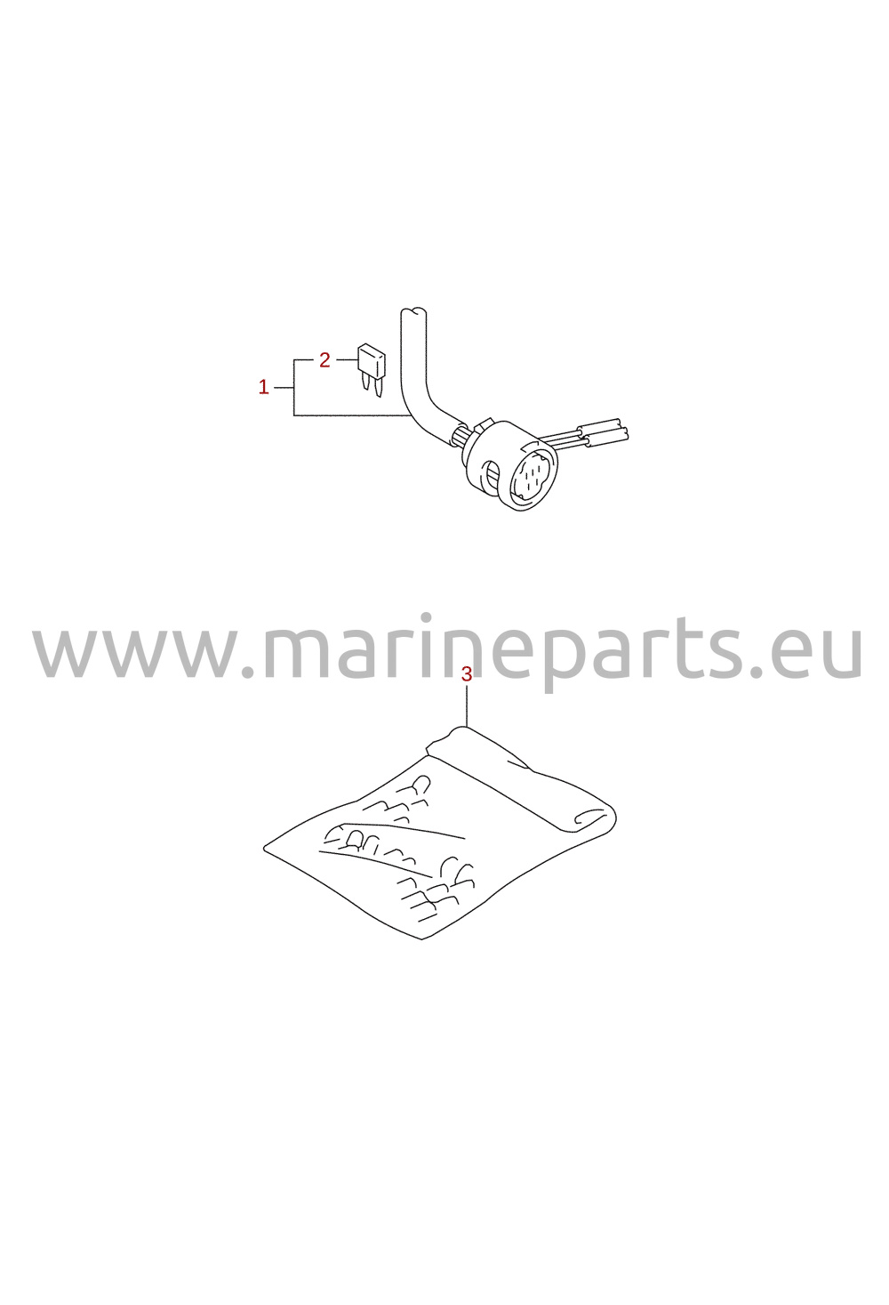 Reglagekabel (elstart) (DF15A, DF15ATH, DF20A, DF20ATH, DF9.9B) (tillval)