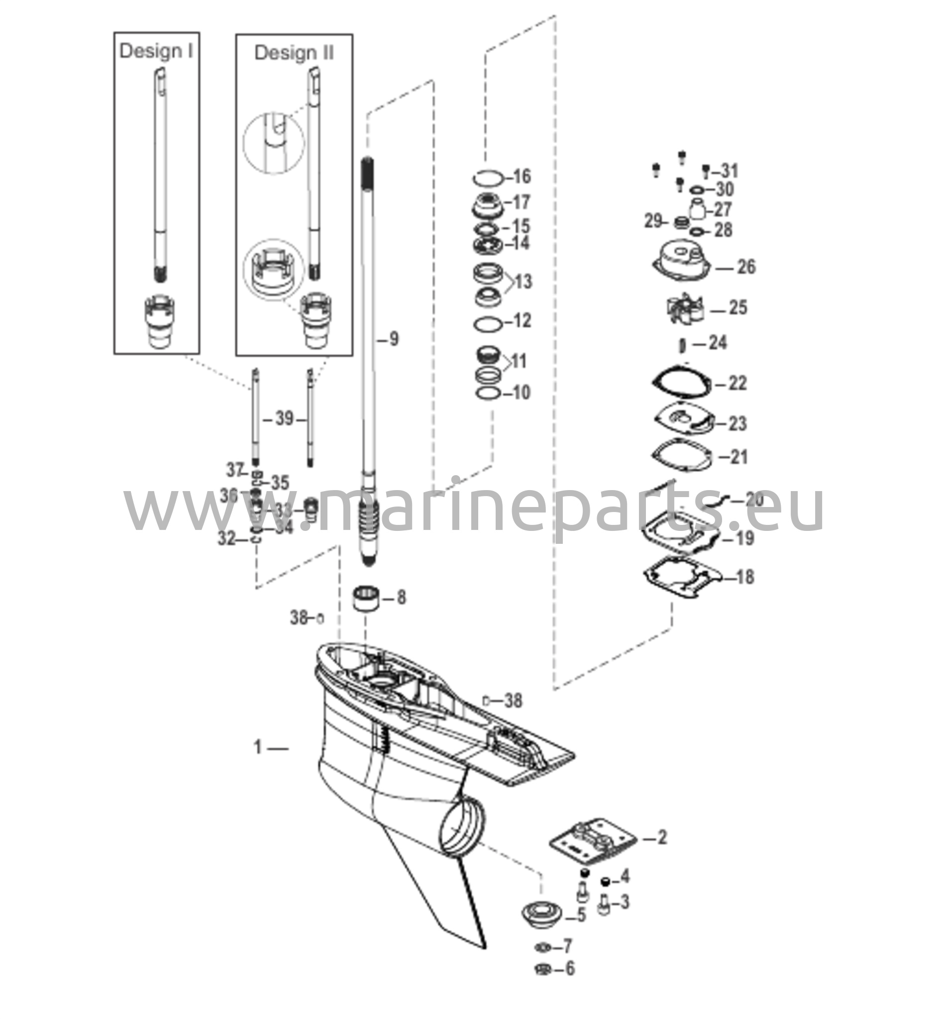 Vaihteiston kotelo vetoakselille, 4,80 Torpedo