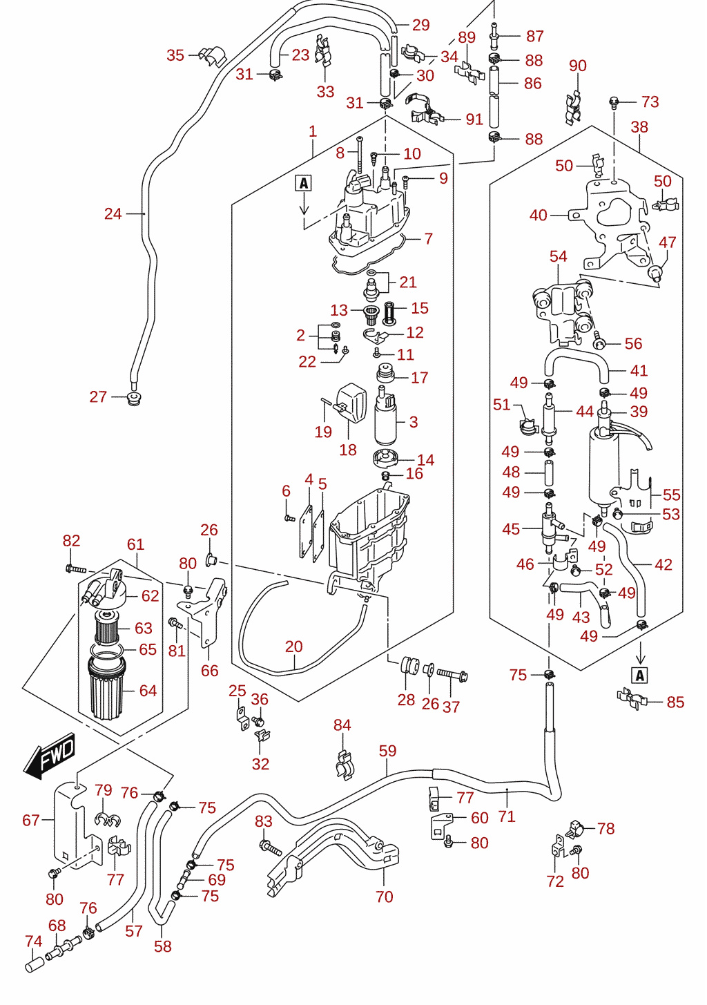 Fuel pump / fuel vapor separator