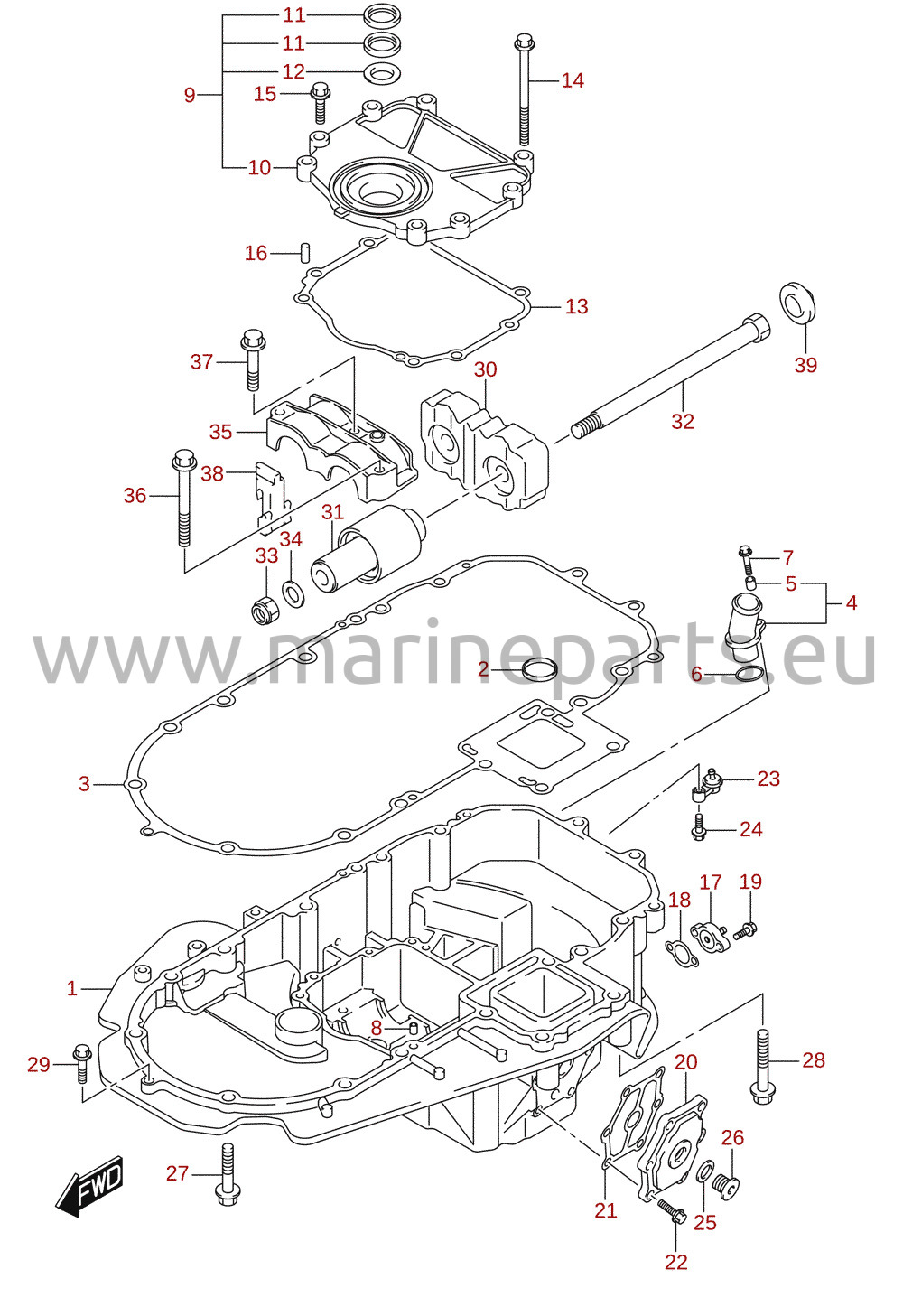 Motorhalter (DF150TG, DF150ZG, DF175TG, DF175ZG)