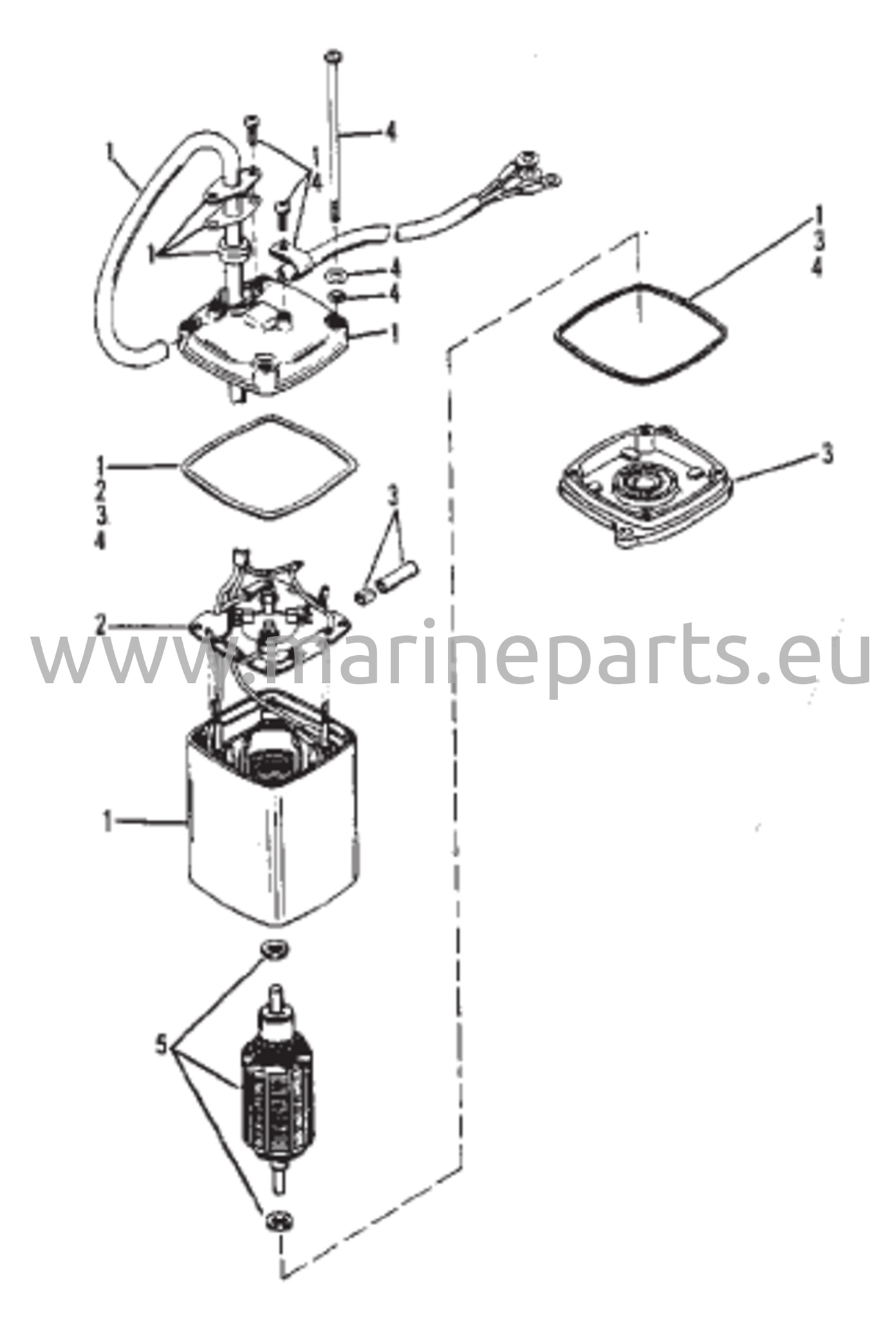 Voimansiirron trimmoimomoottori (käytettävä Design II -voimansiirron trimmausjärjestelmän kanssa)
